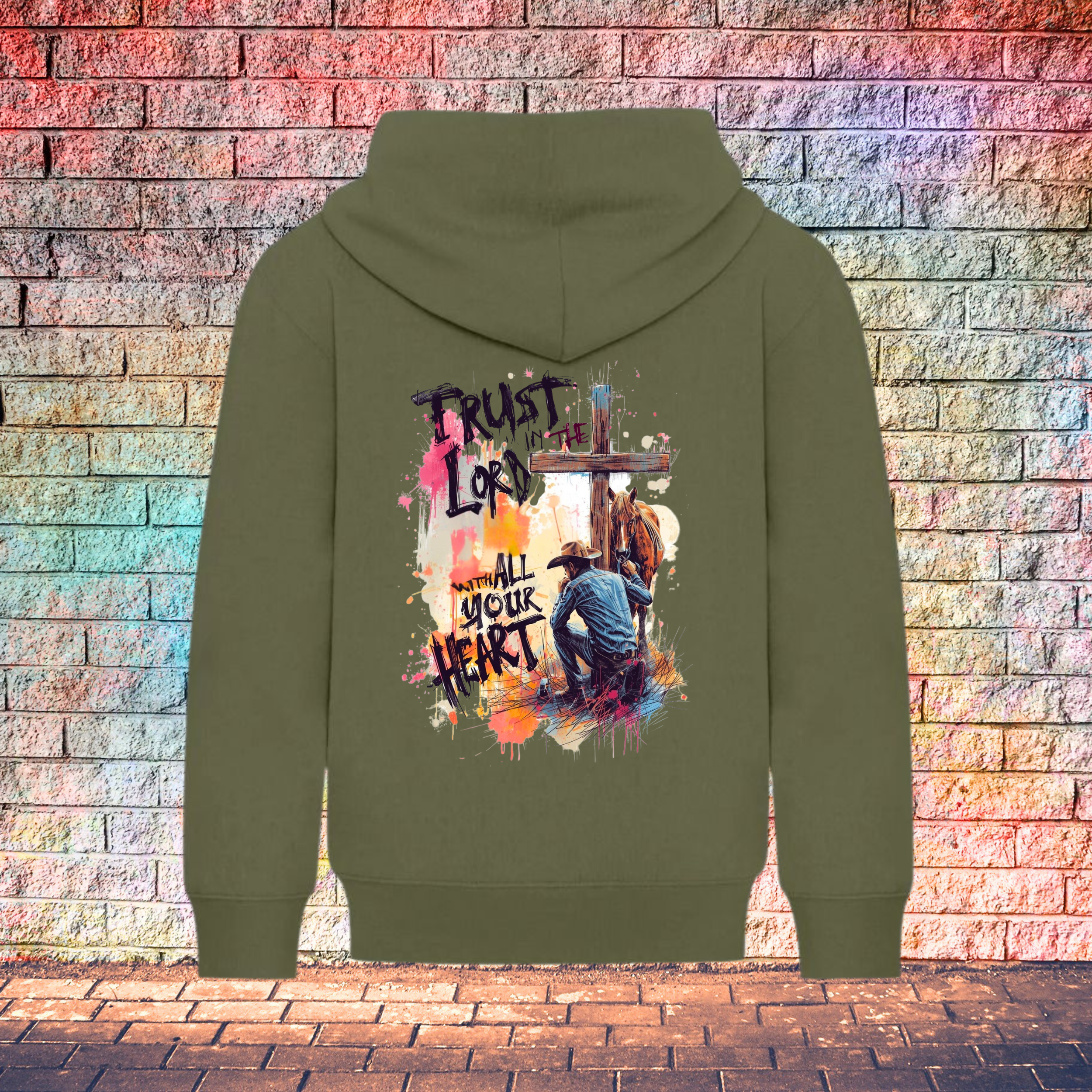 Trust In The Lord With All Your Heart / String Letters - Youth Hoodie