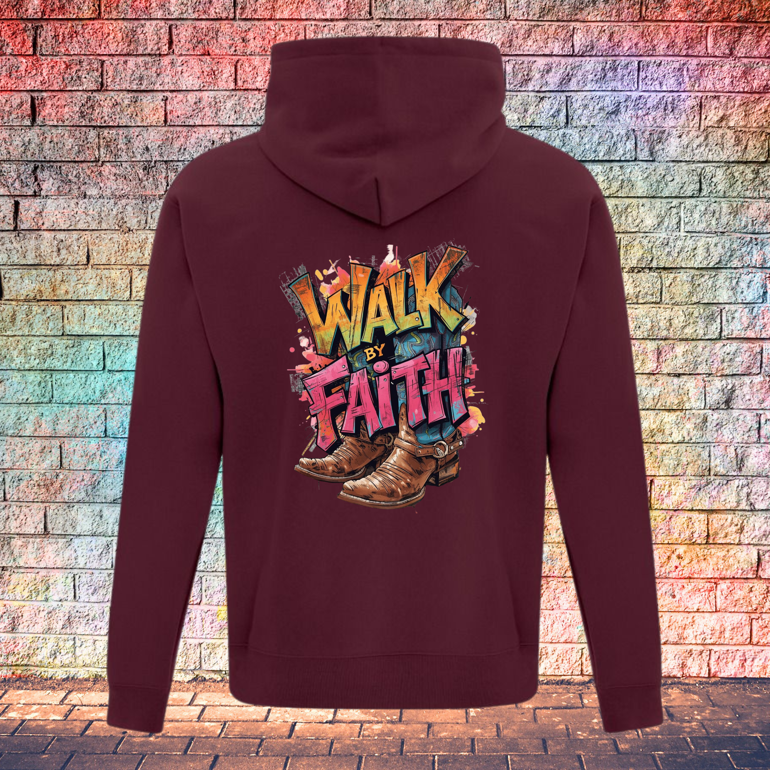 Walk By Faith / Two Boots - Youth Hoodie