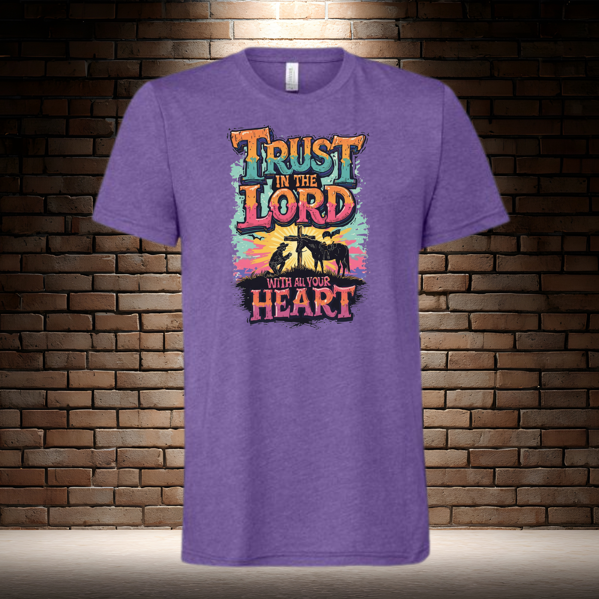 Trust In The Lord With All Your Heart - Orange/Turquoise