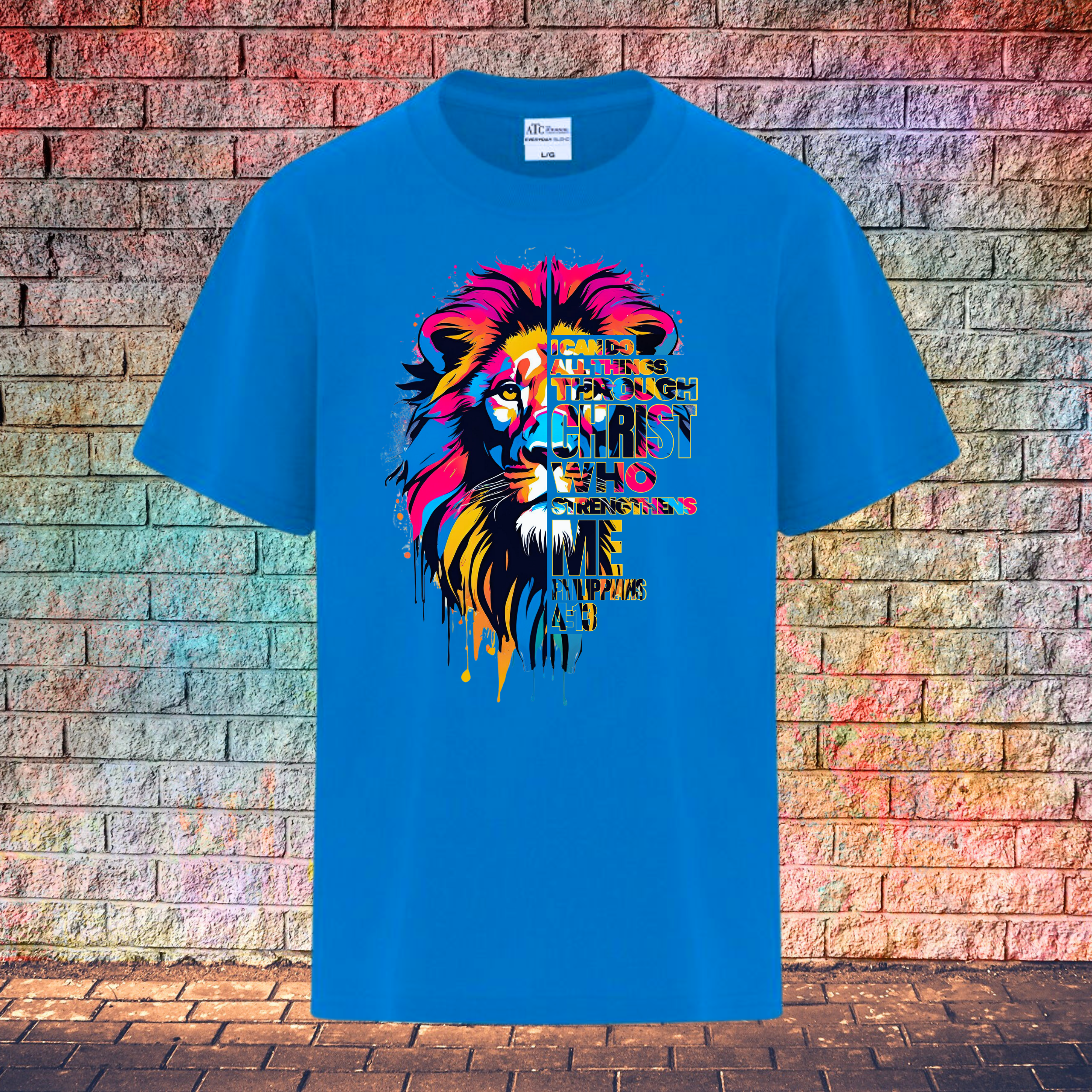 Philippians 4:13 Lion - Youth T-Shirt