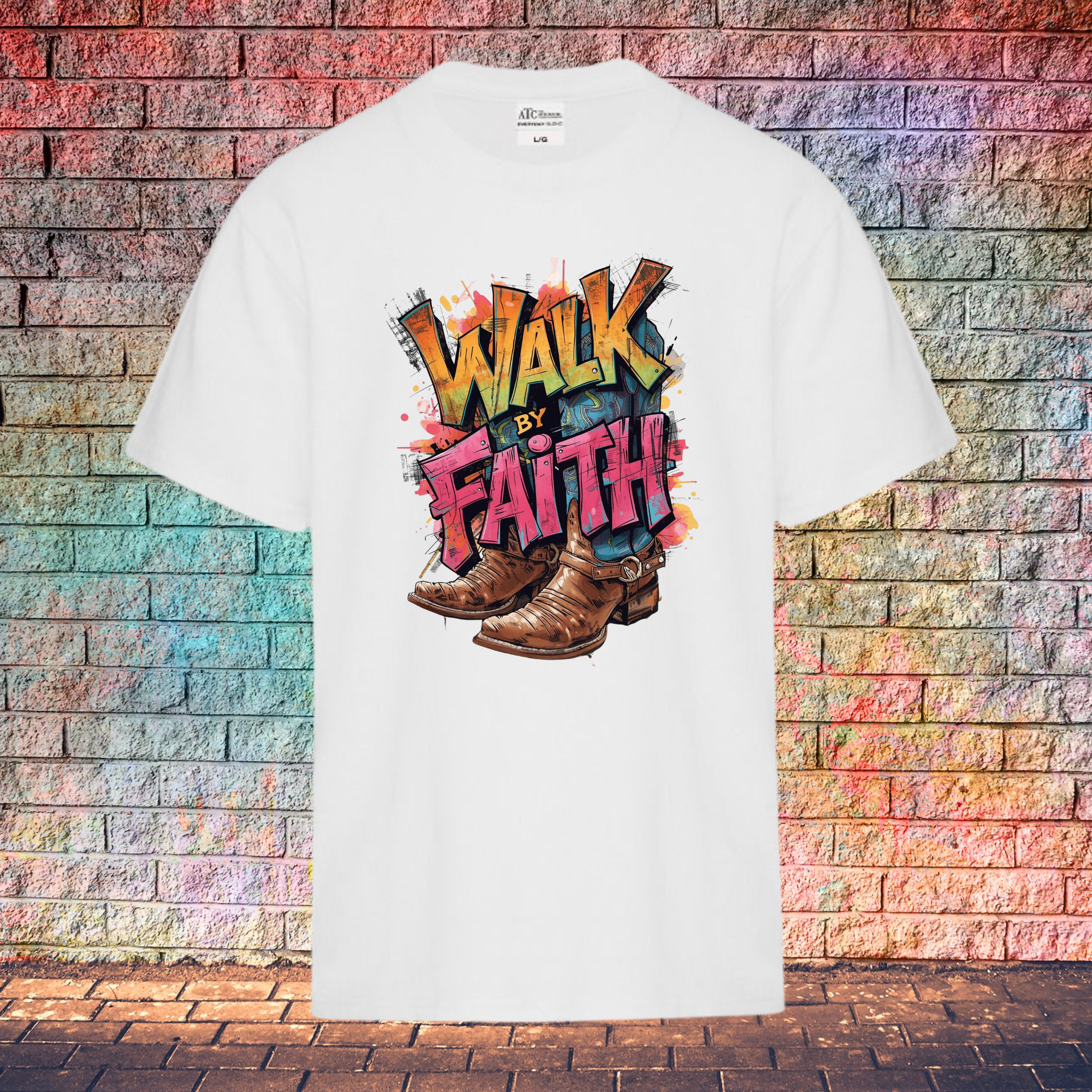 Walk By Faith / 2 Boots - Youth T-Shirt