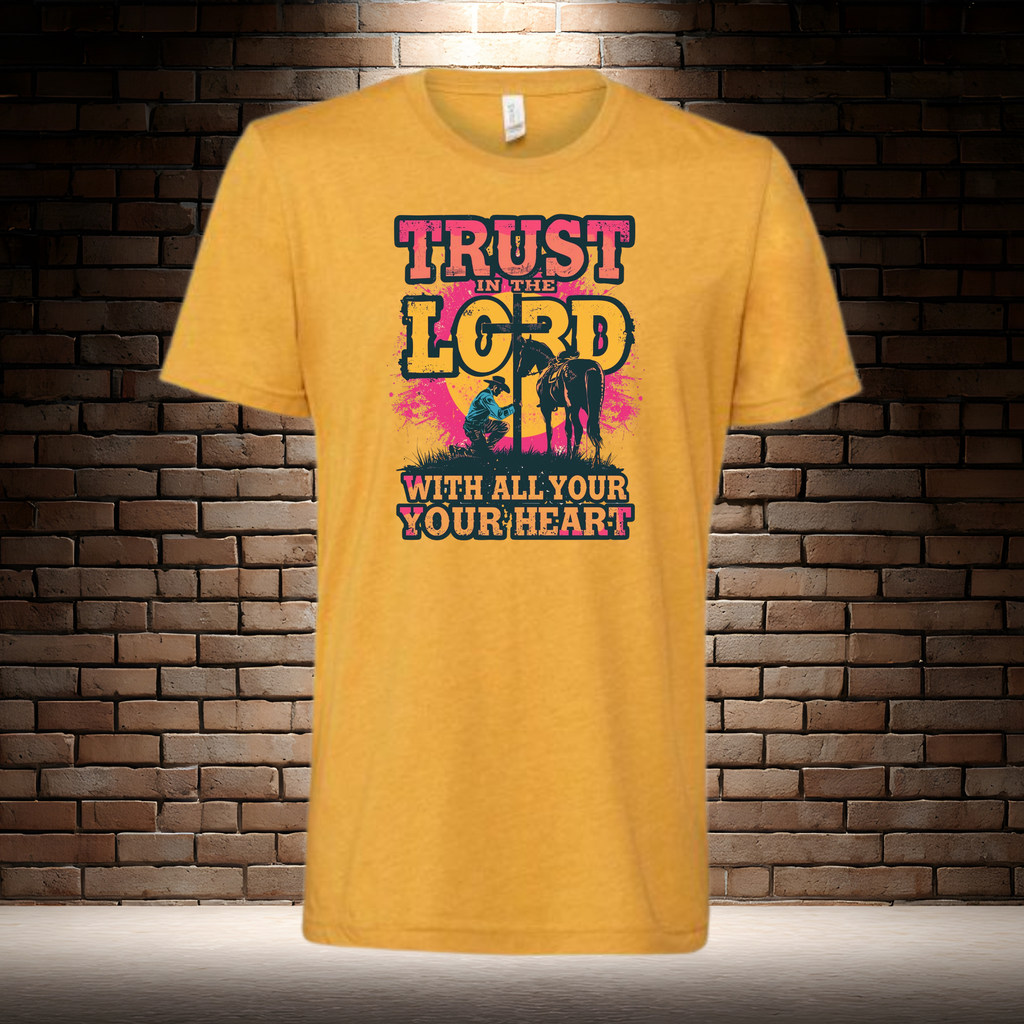 Trust In The Lord With All Your Heart - Pink/Yellow