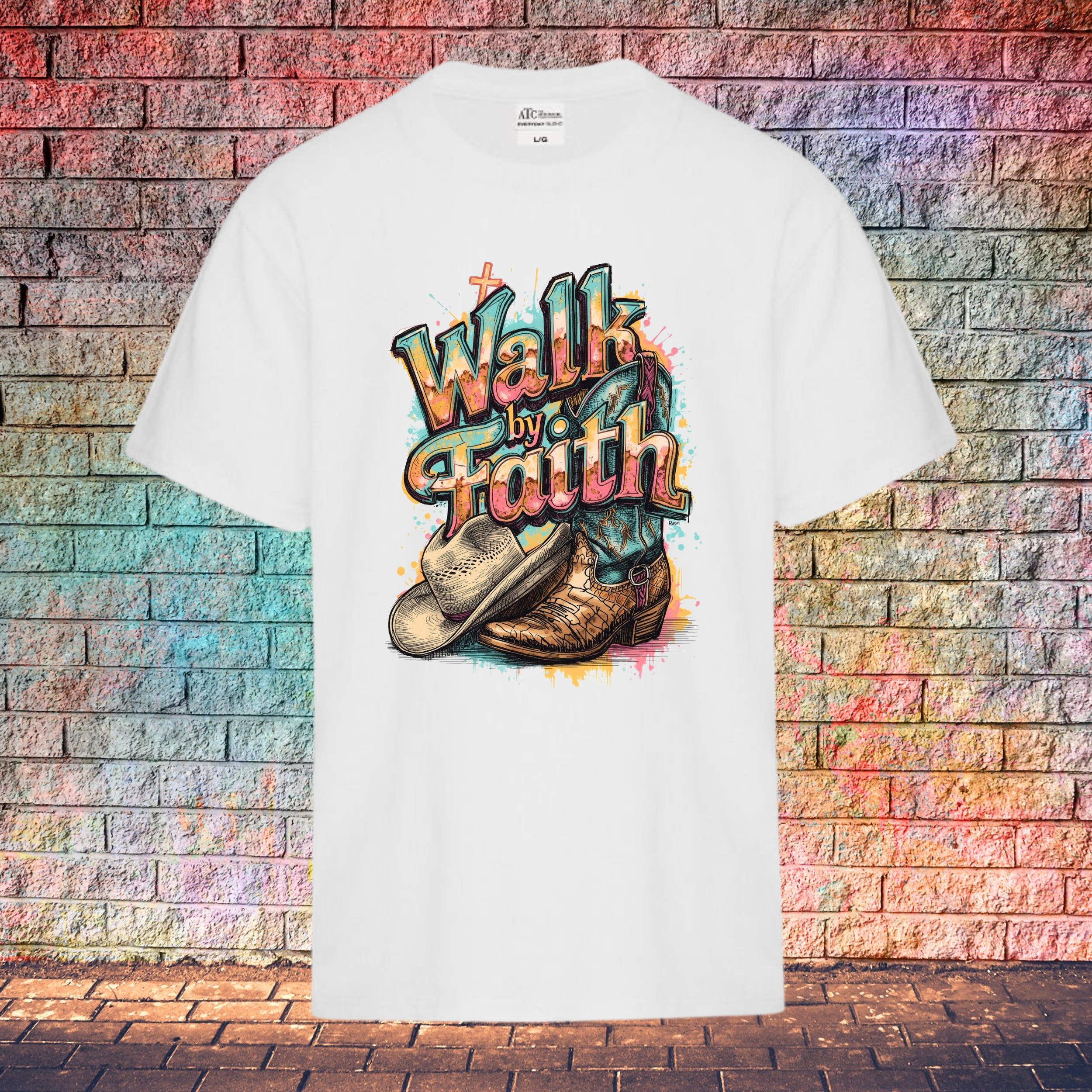 Walk By Faith / Boot and Hat - Youth T-Shirt
