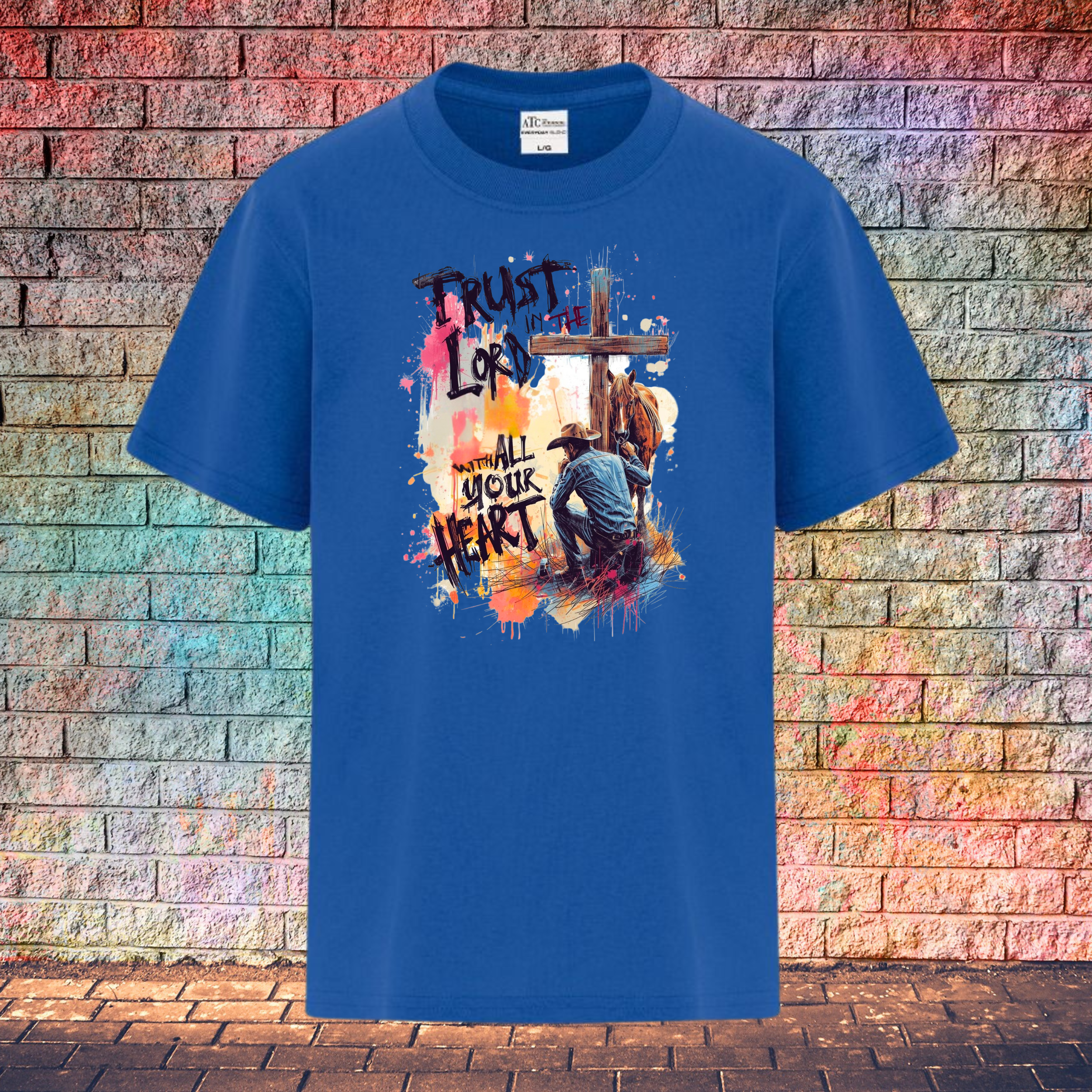 Trust In The Lord With All Your Heart / String Letters - Youth T-Shirt