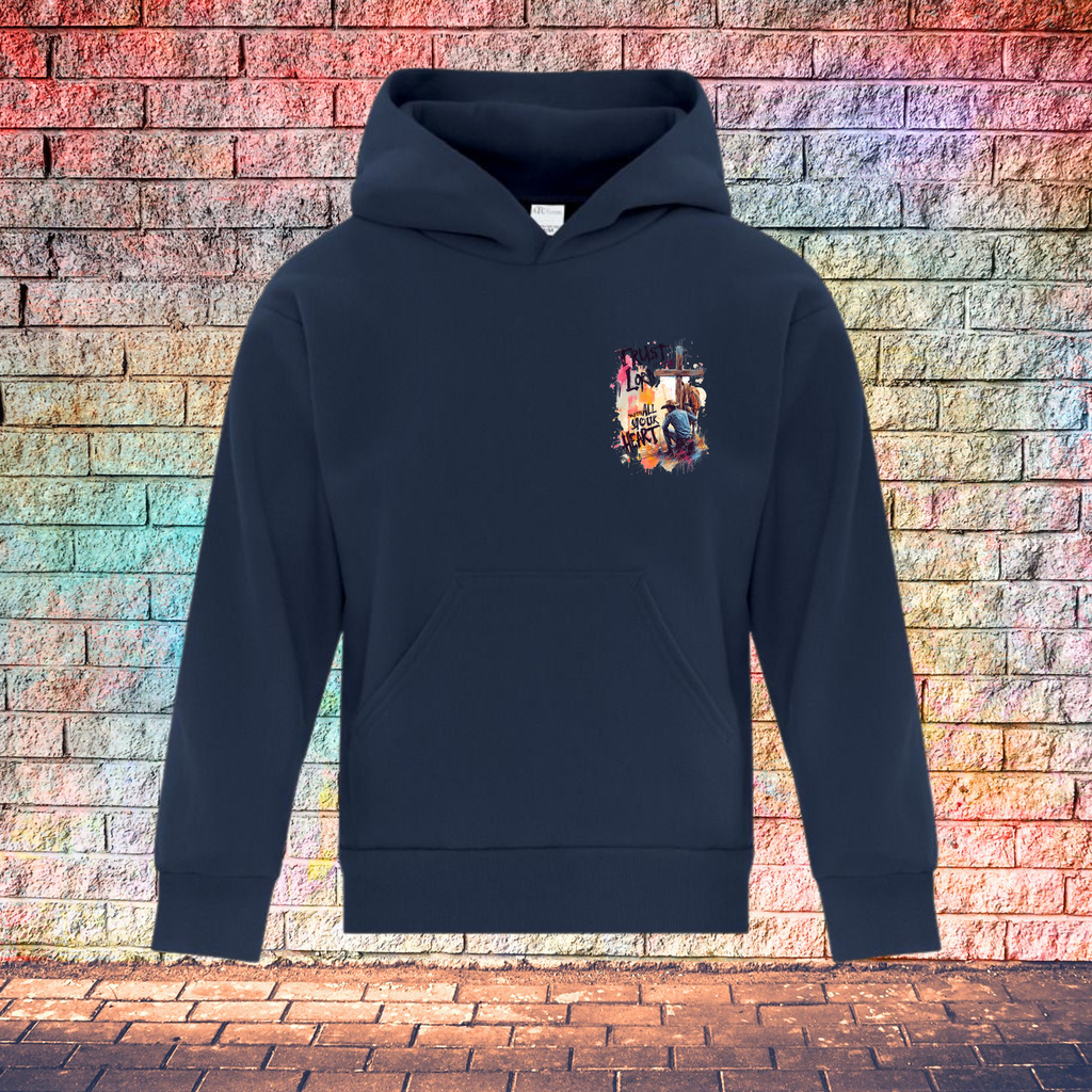 Trust In The Lord With All Your Heart / String Letters - Youth Hoodie