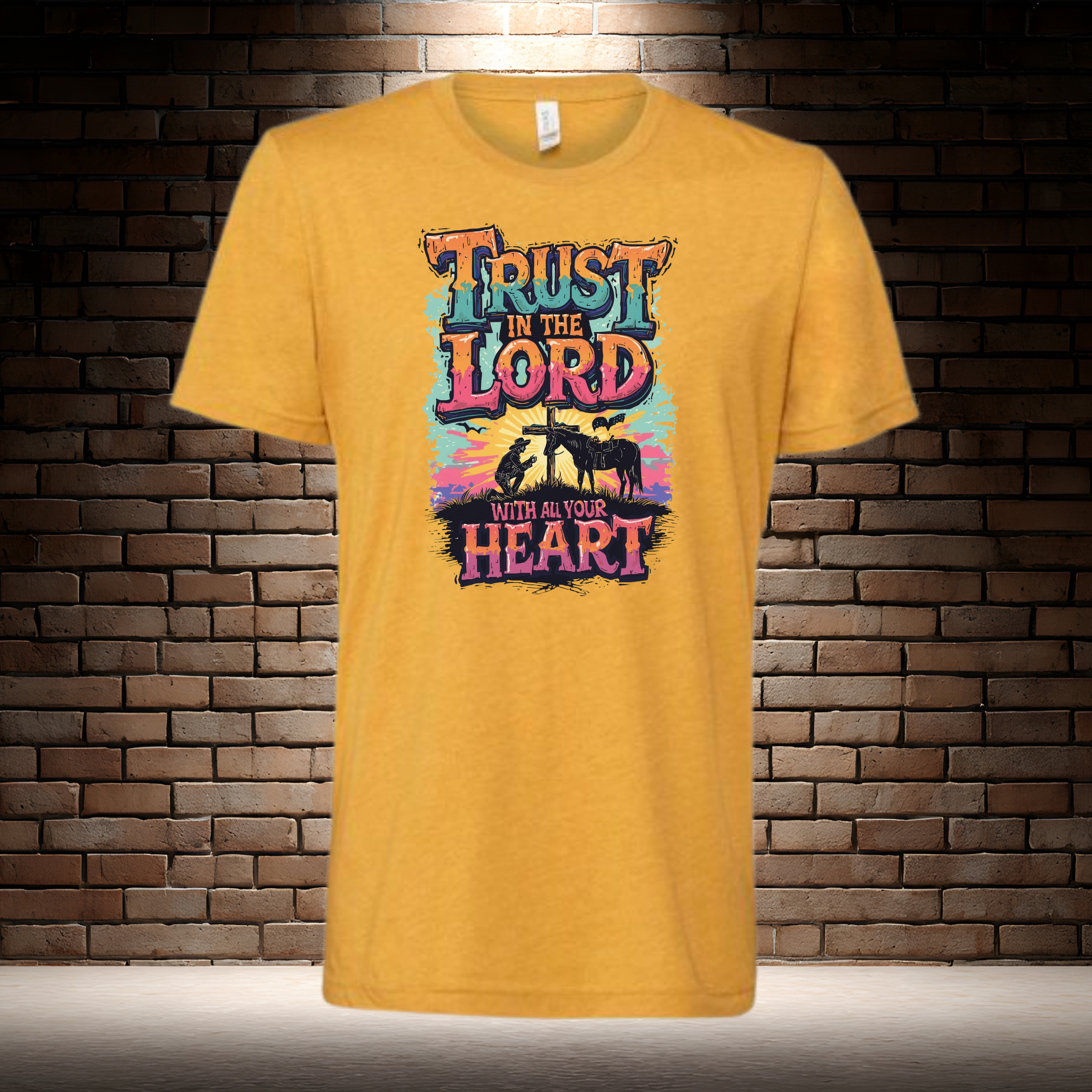Trust In The Lord With All Your Heart - Orange/Turquoise