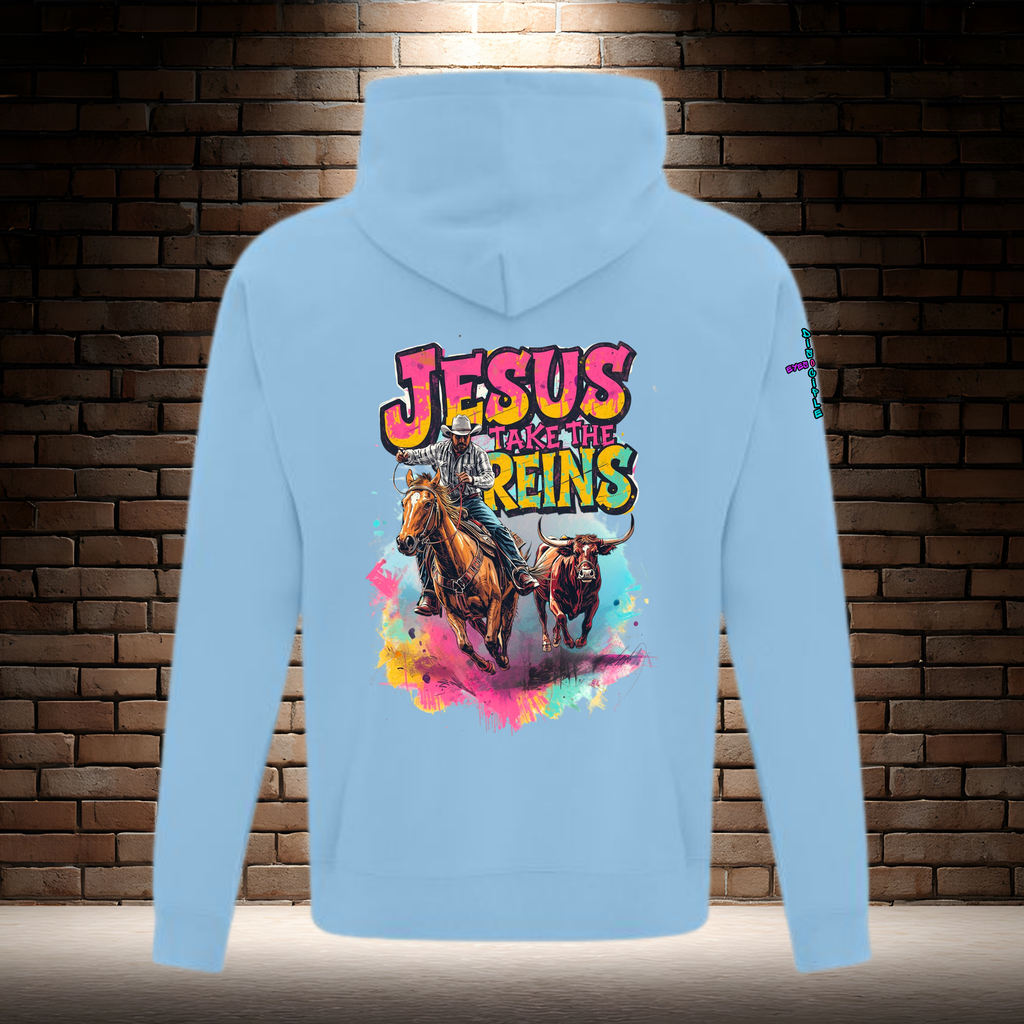 Jesus Take the Reins - Cowboy and Bull