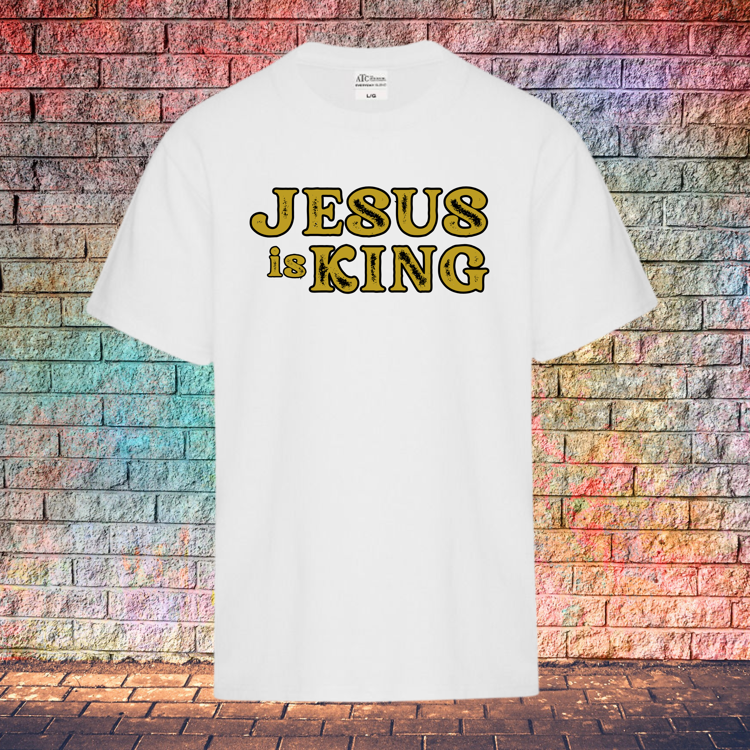 Jesus Is King / Rustic Gold Letters - Youth T-Shirt