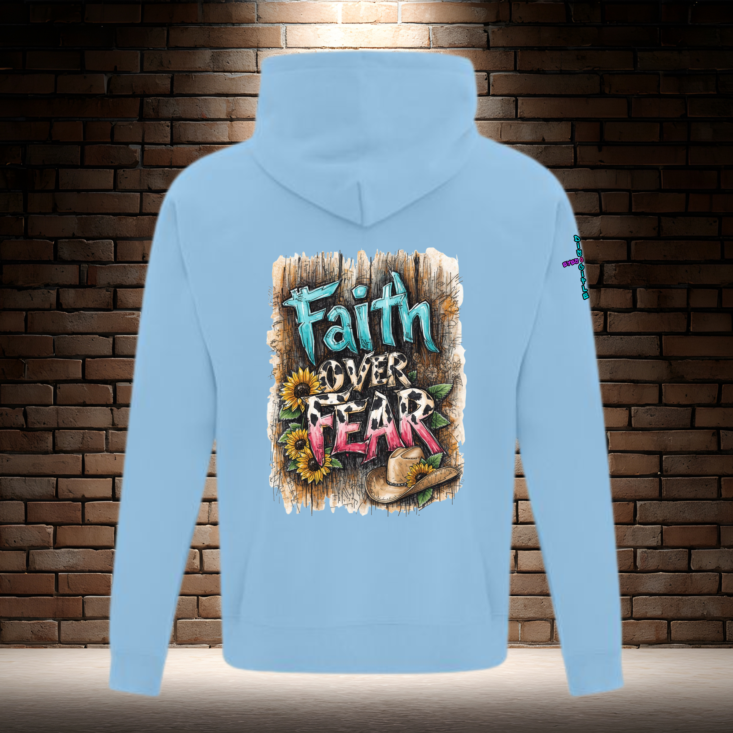 Faith Over Fear - Barn Wood Background