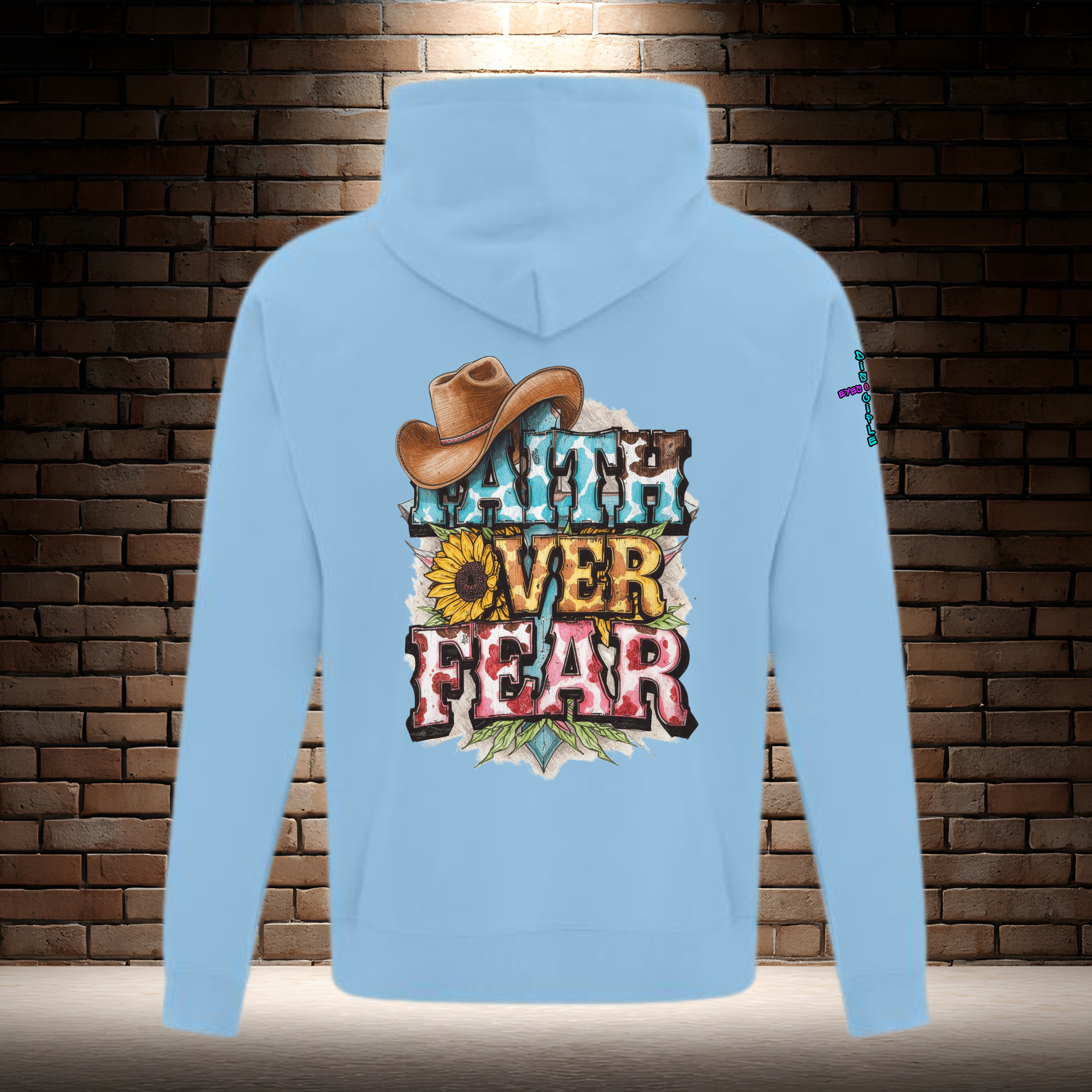 Faith Over Fear - Cowboy Hat Top Left