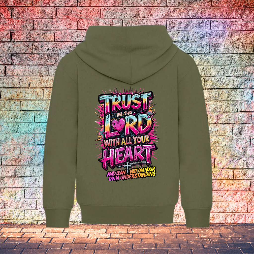 Trust In The Lord With All Your Heart And Lean Not On Your Own Understanding - Youth Hoodie