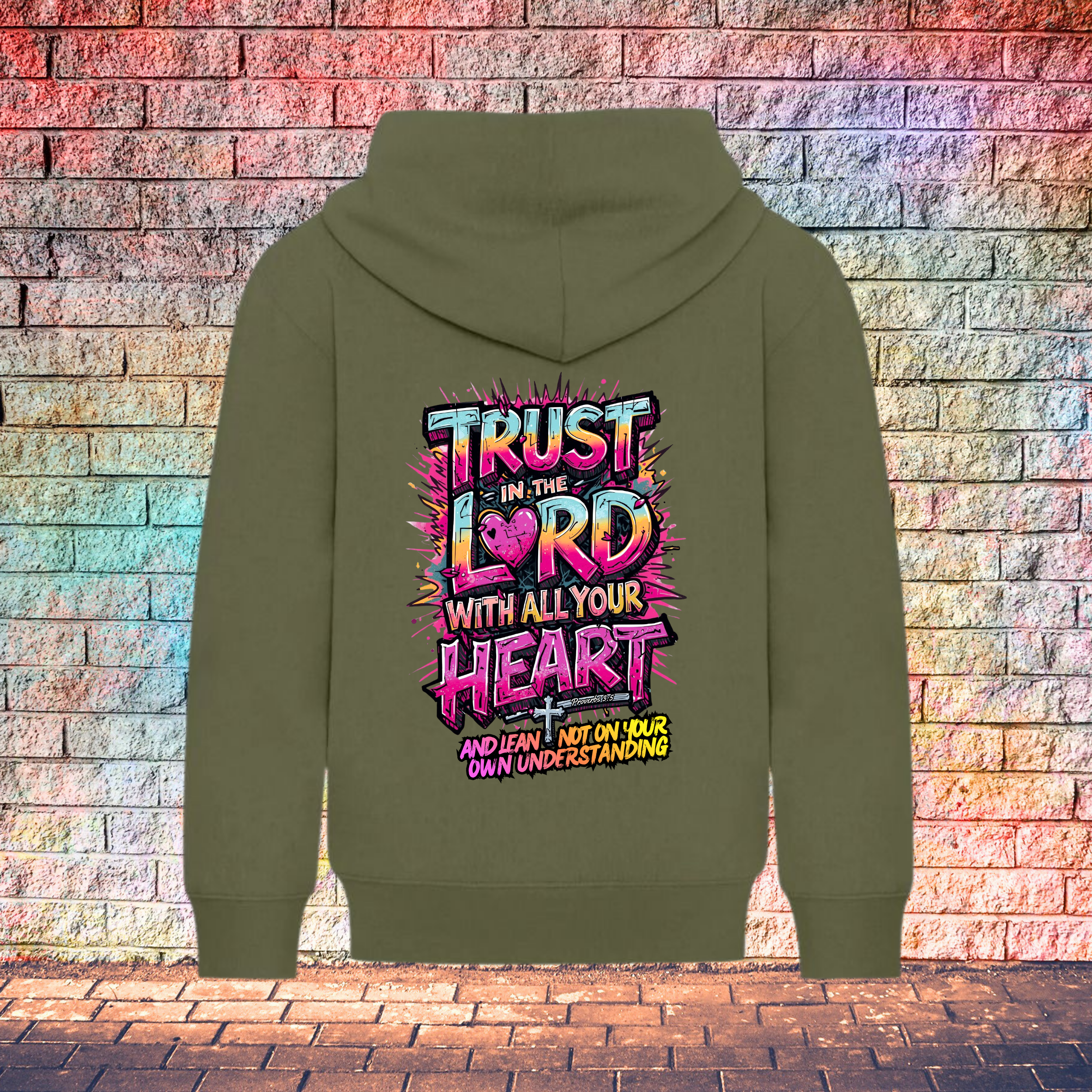 Trust In The Lord With All Your Heart And Lean Not On Your Own Understanding - Youth Hoodie