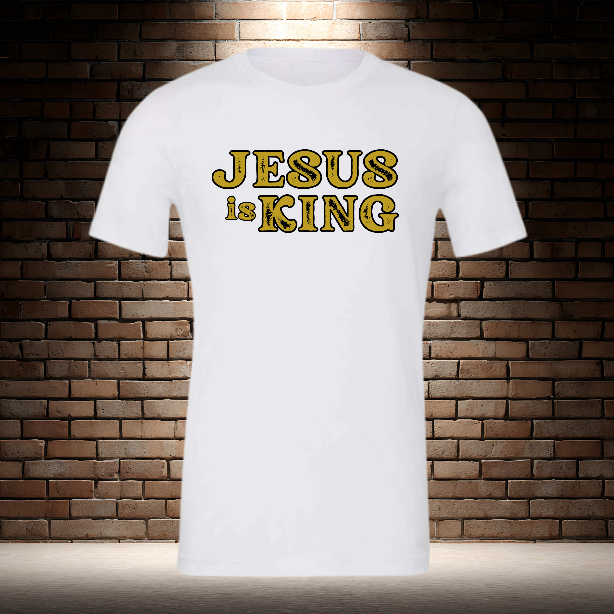 Jesus Is King - Rustic Gold