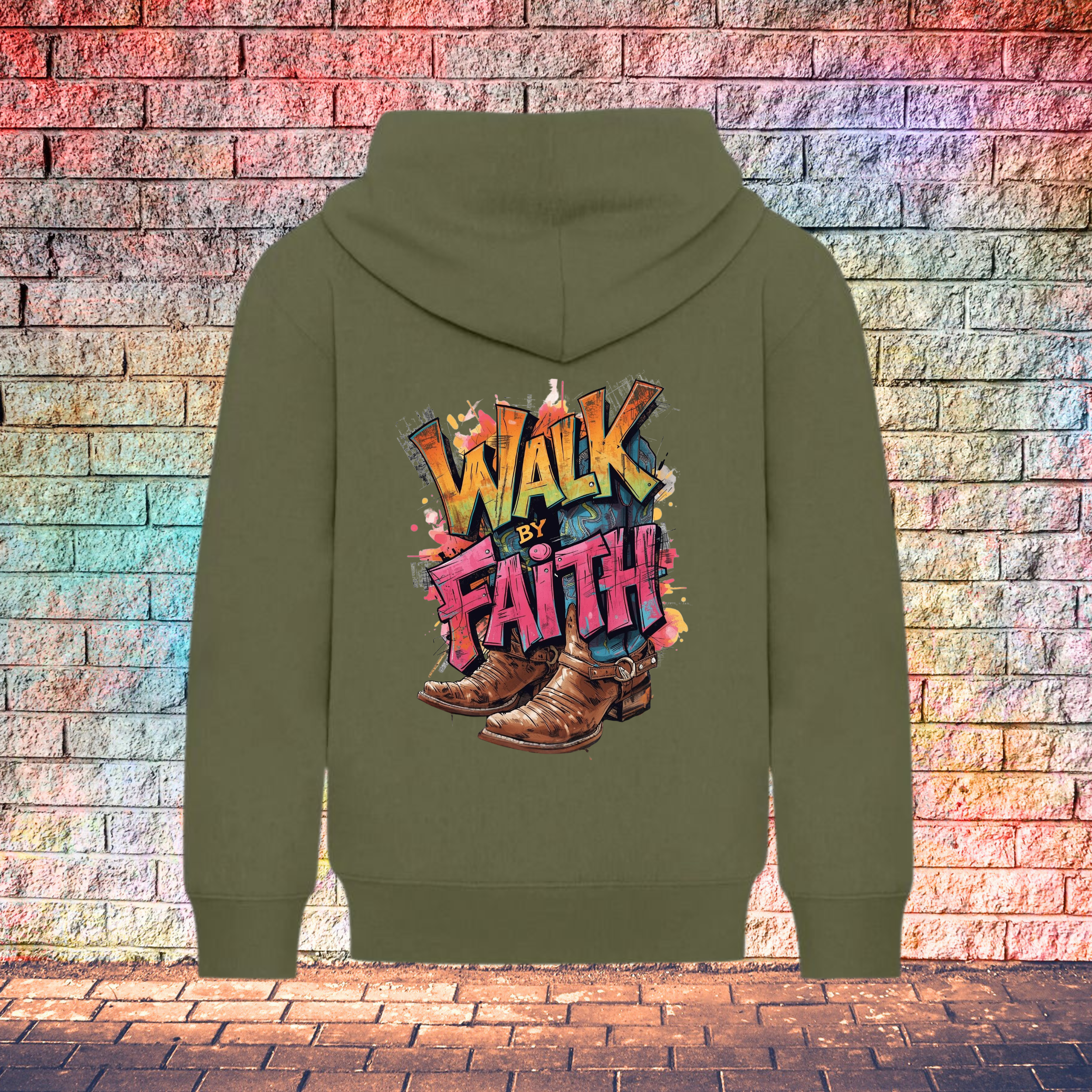 Walk By Faith / Two Boots - Youth Hoodie