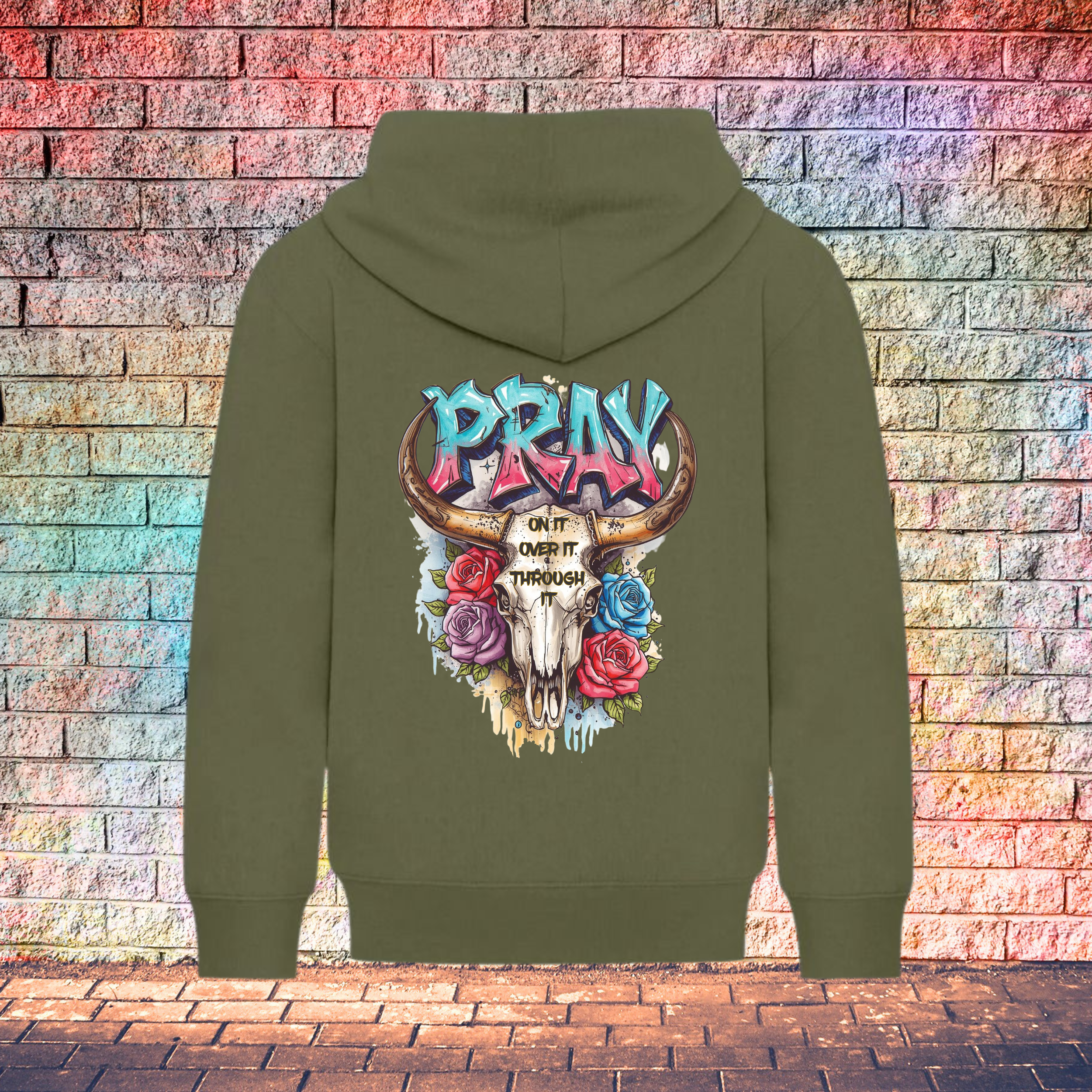 Pray On It Over It Through It - Youth Hoodie