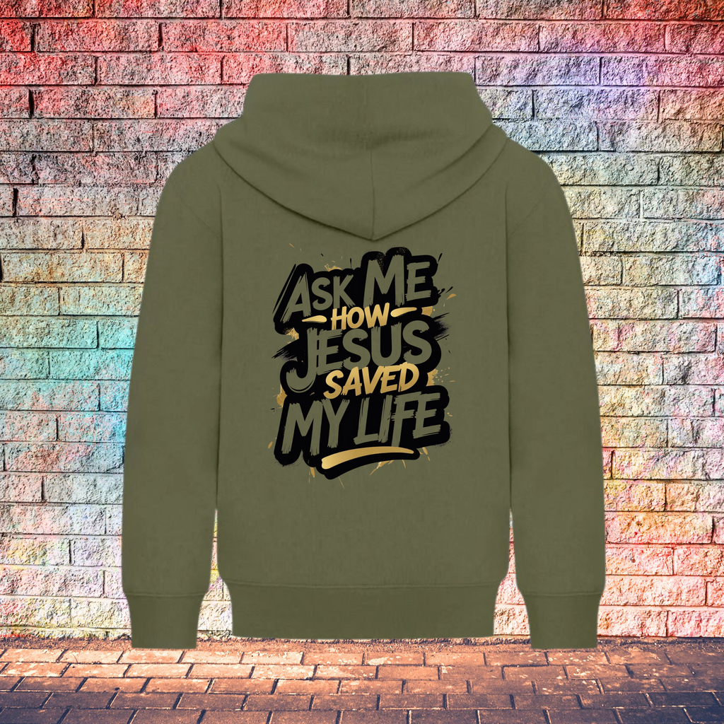 Ask Me How Jesus Saved My Life - Youth Hoodie