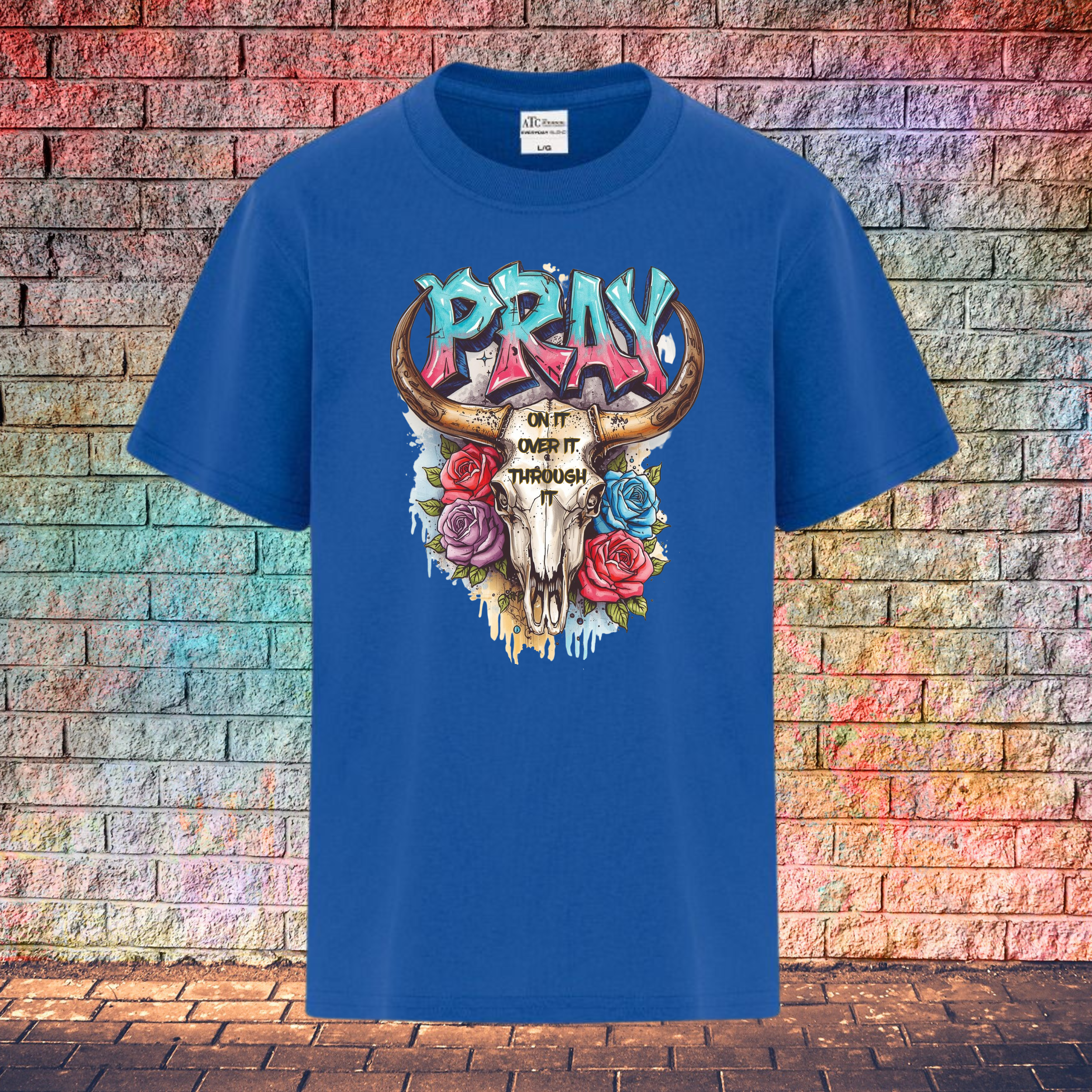 Pray On It Over It Through It - Youth T-Shirt