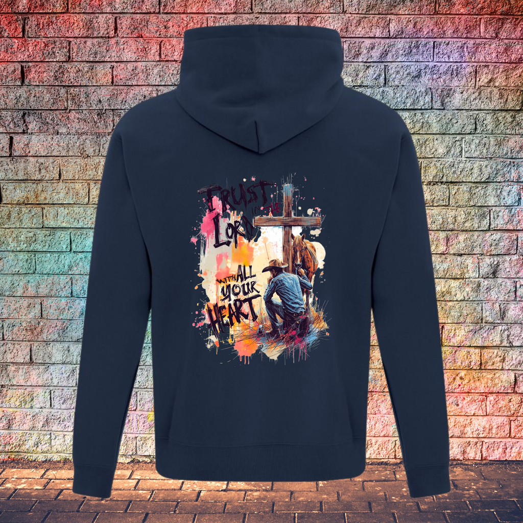 Trust In The Lord With All Your Heart / String Letters - Youth Hoodie