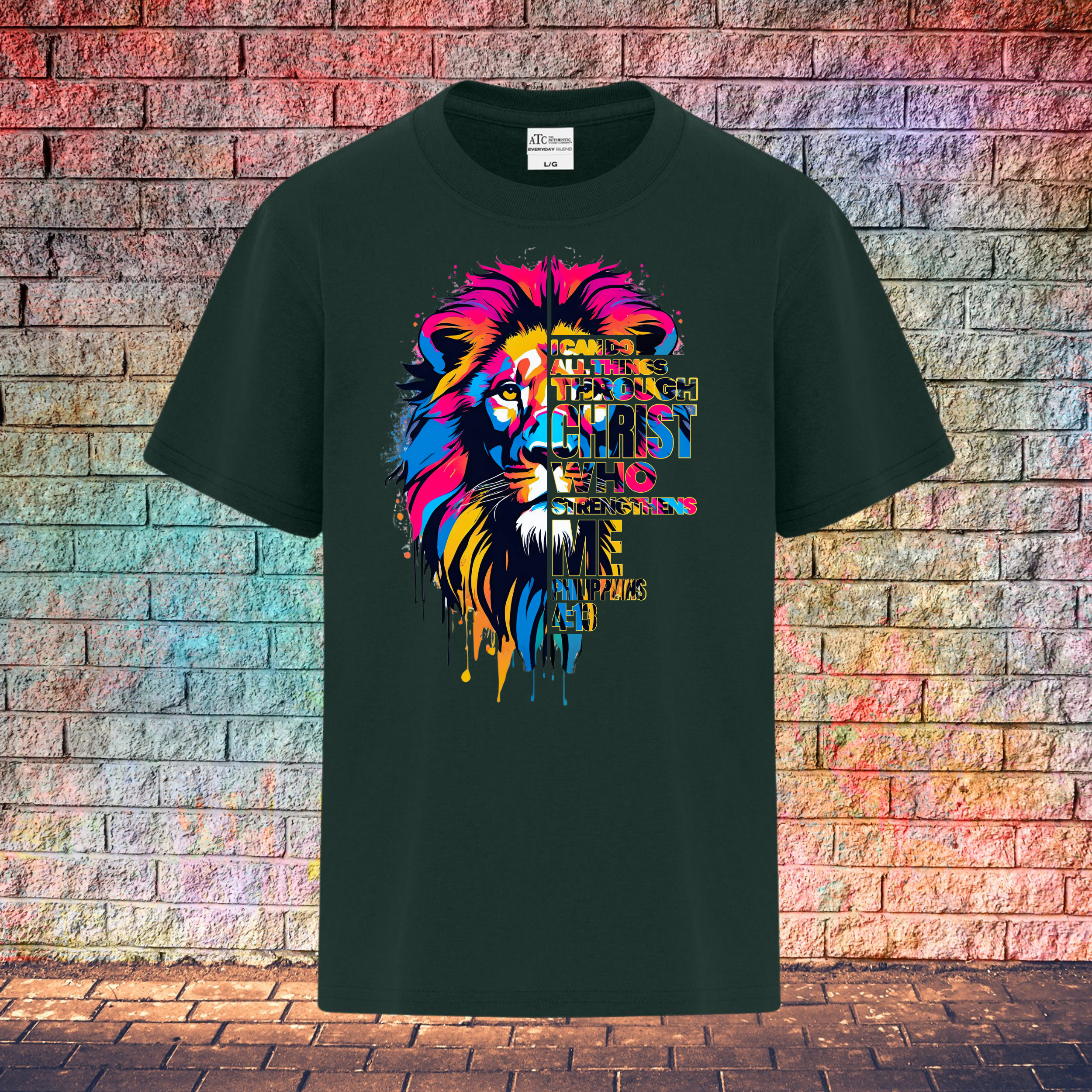 Philippians 4:13 Lion - Youth T-Shirt