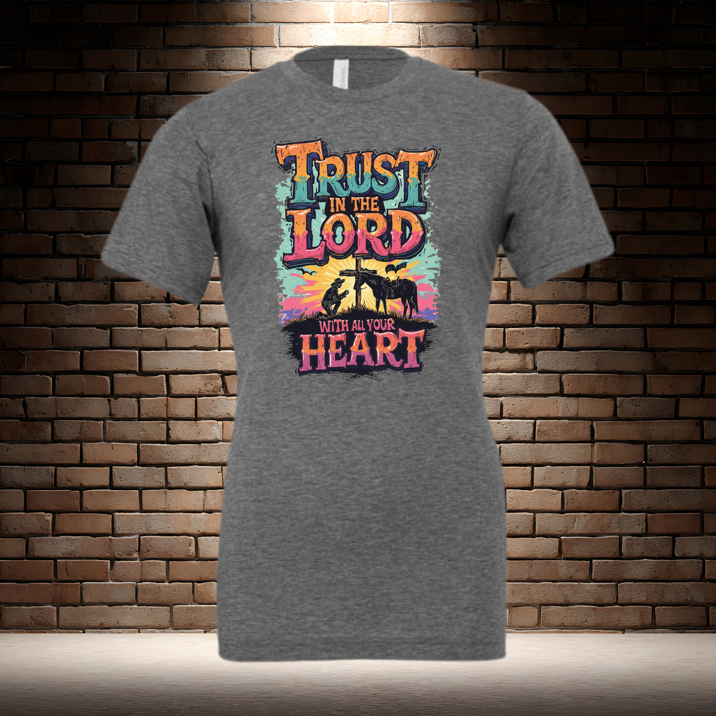 Trust In The Lord With All Your Heart - Orange/Turquoise