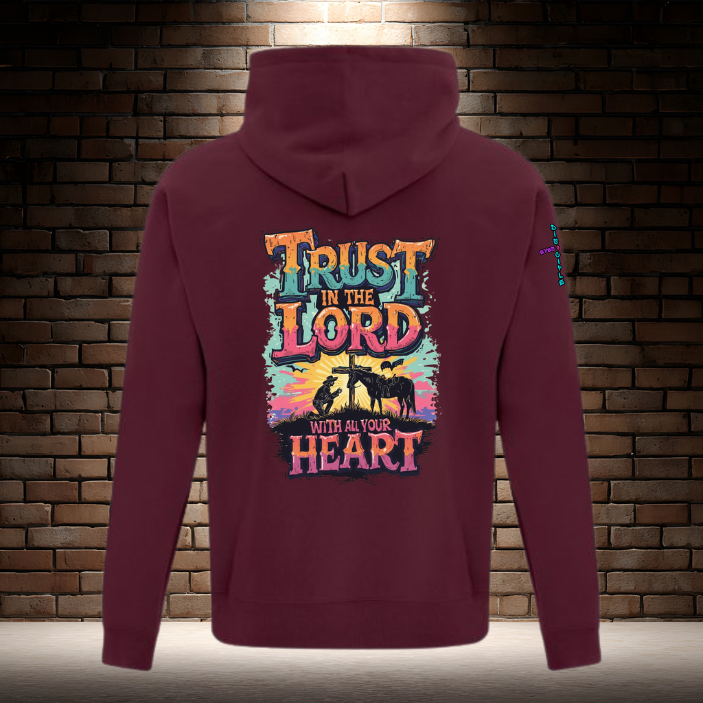 Trust In The Lord With All Your Heart - Orange/Turquiose