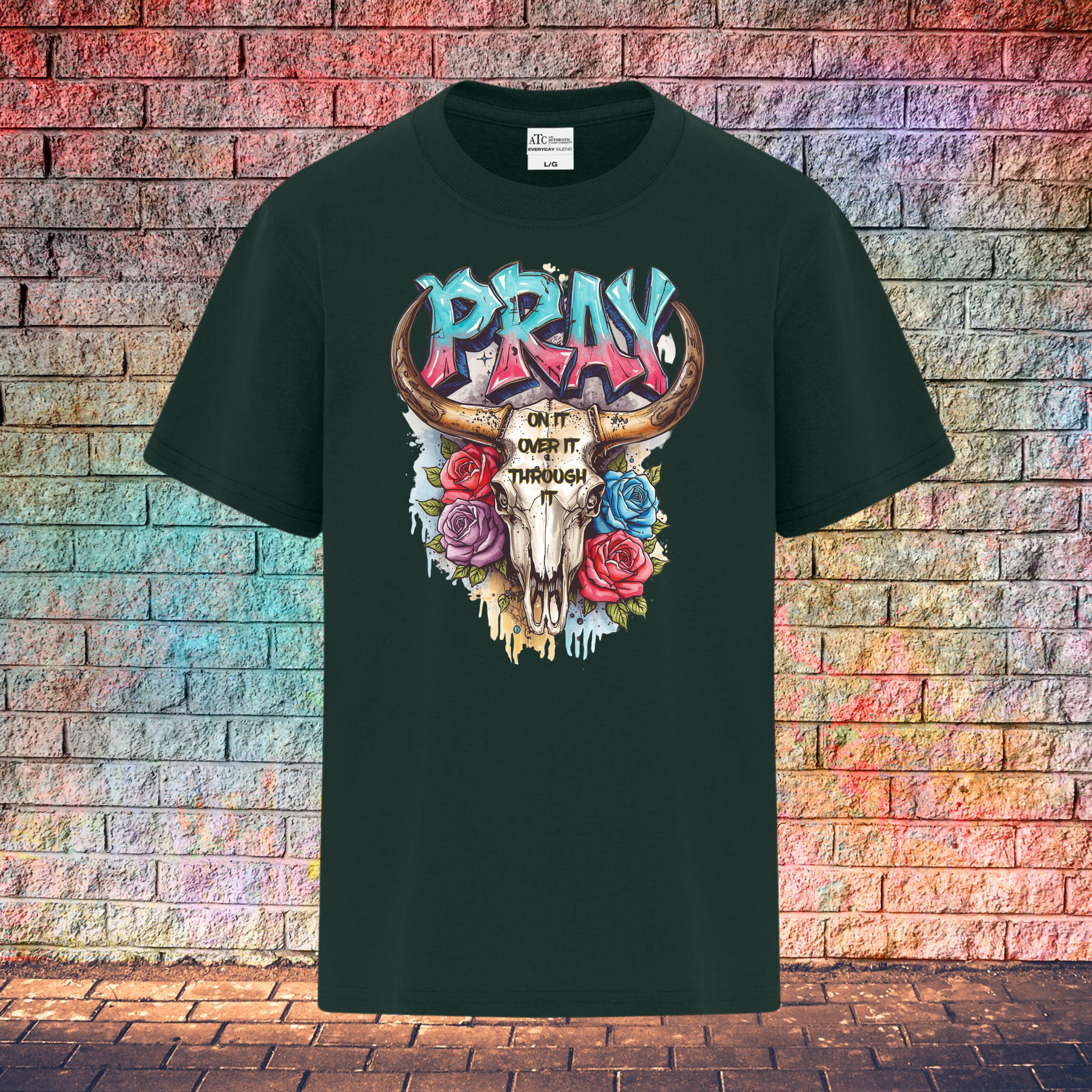 Pray On It Over It Through It - Youth T-Shirt