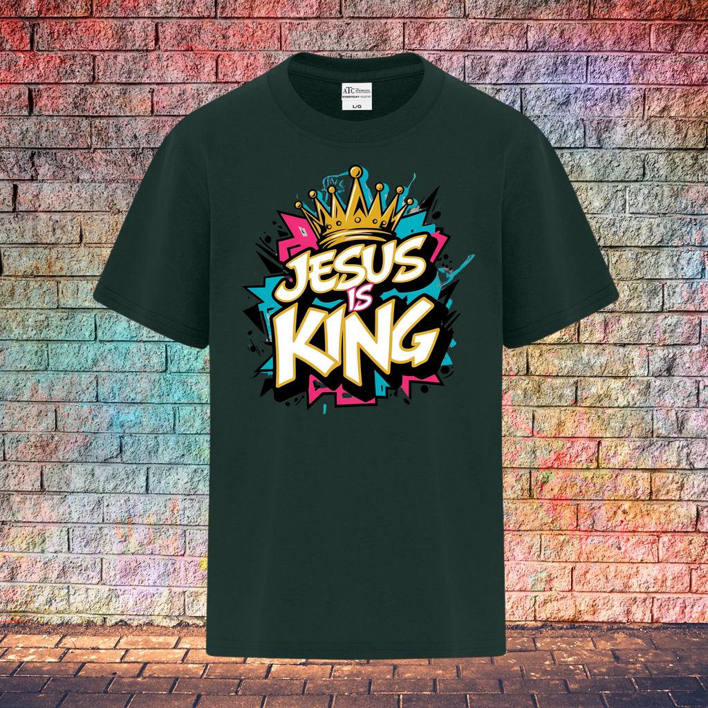Jesus Is King / Colour Burst - Youth T-Shirt