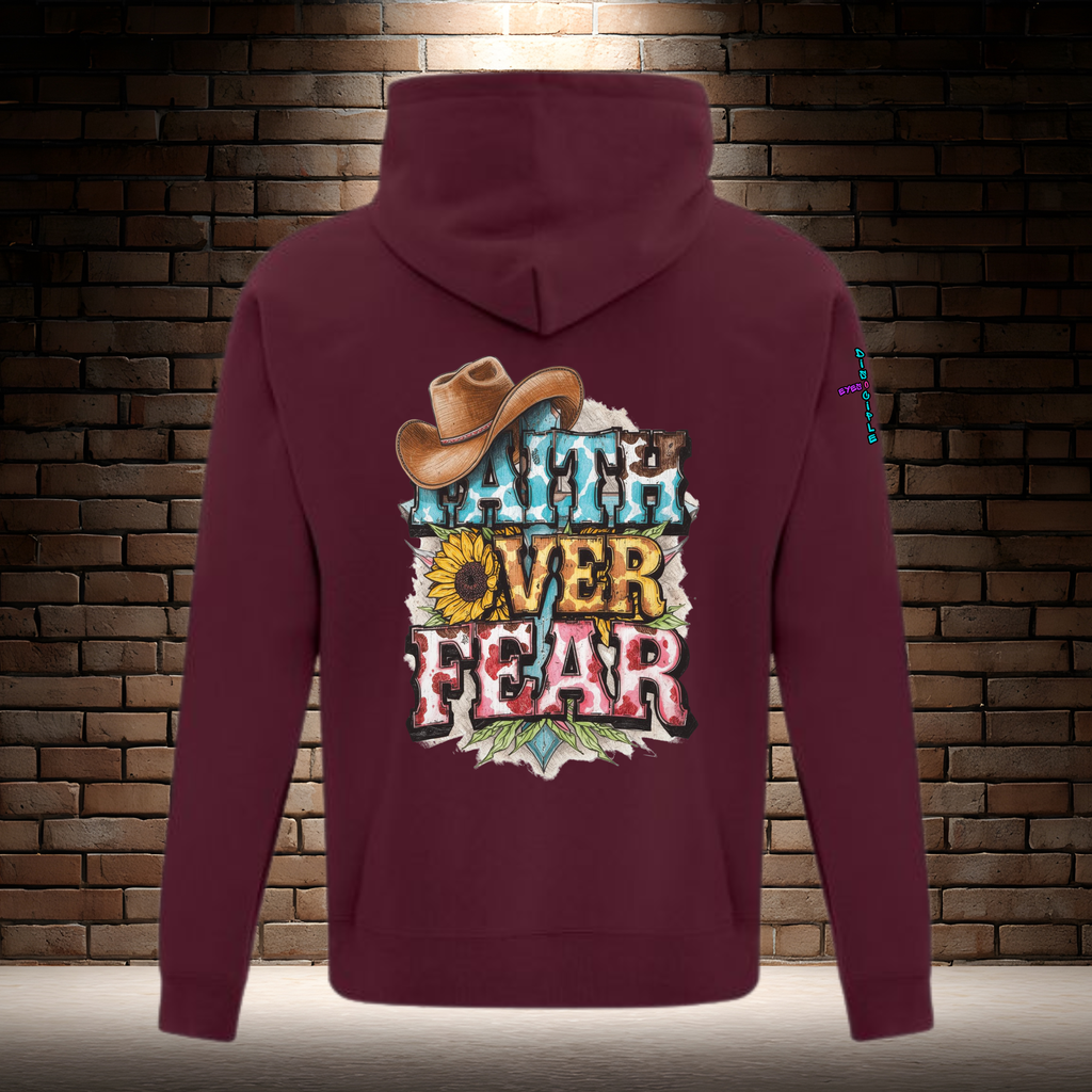 Faith Over Fear - Cowboy Hat Top Left