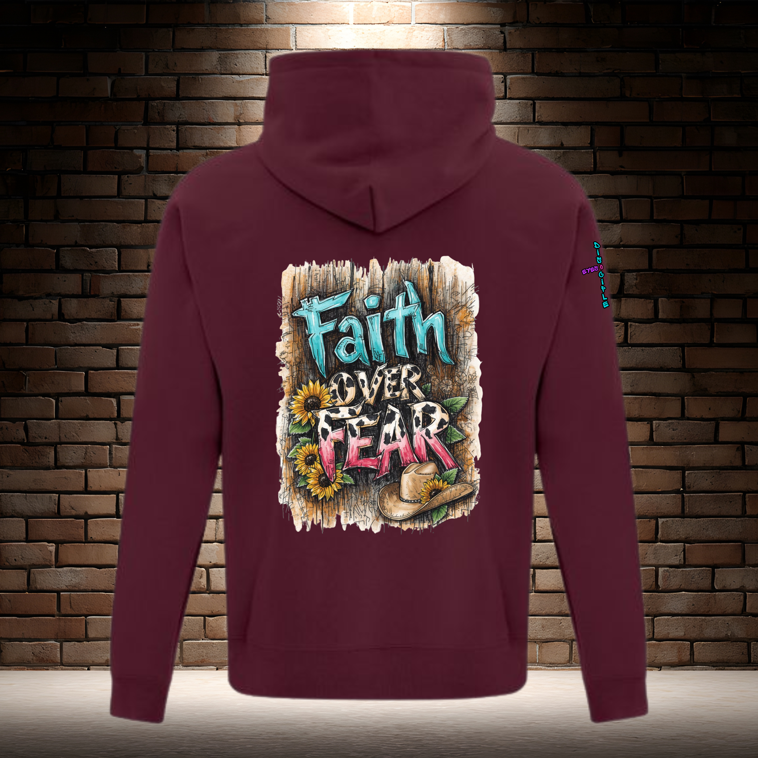 Faith Over Fear - Barn Wood Background