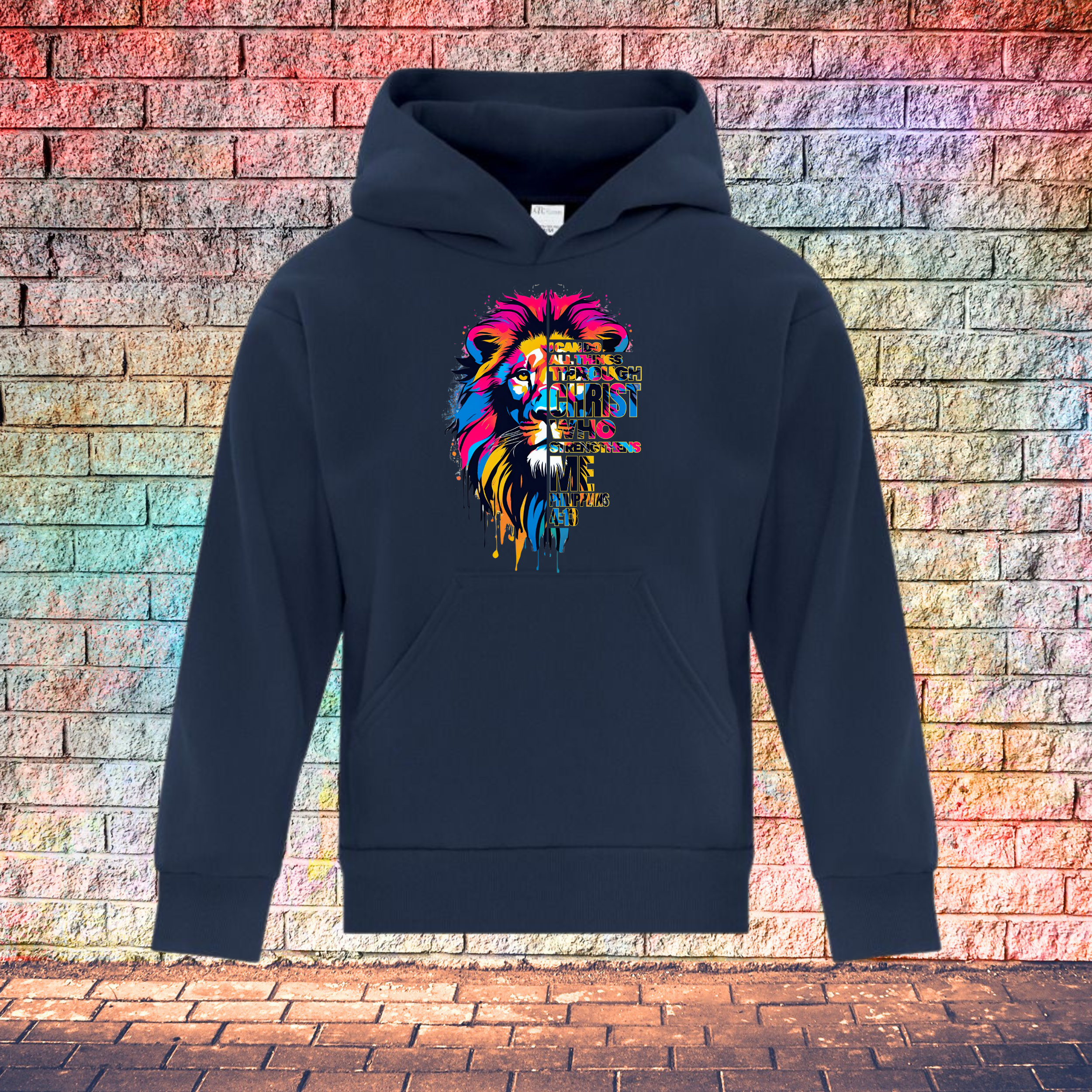 Lion and Bold Jesus - Youth Hoodie
