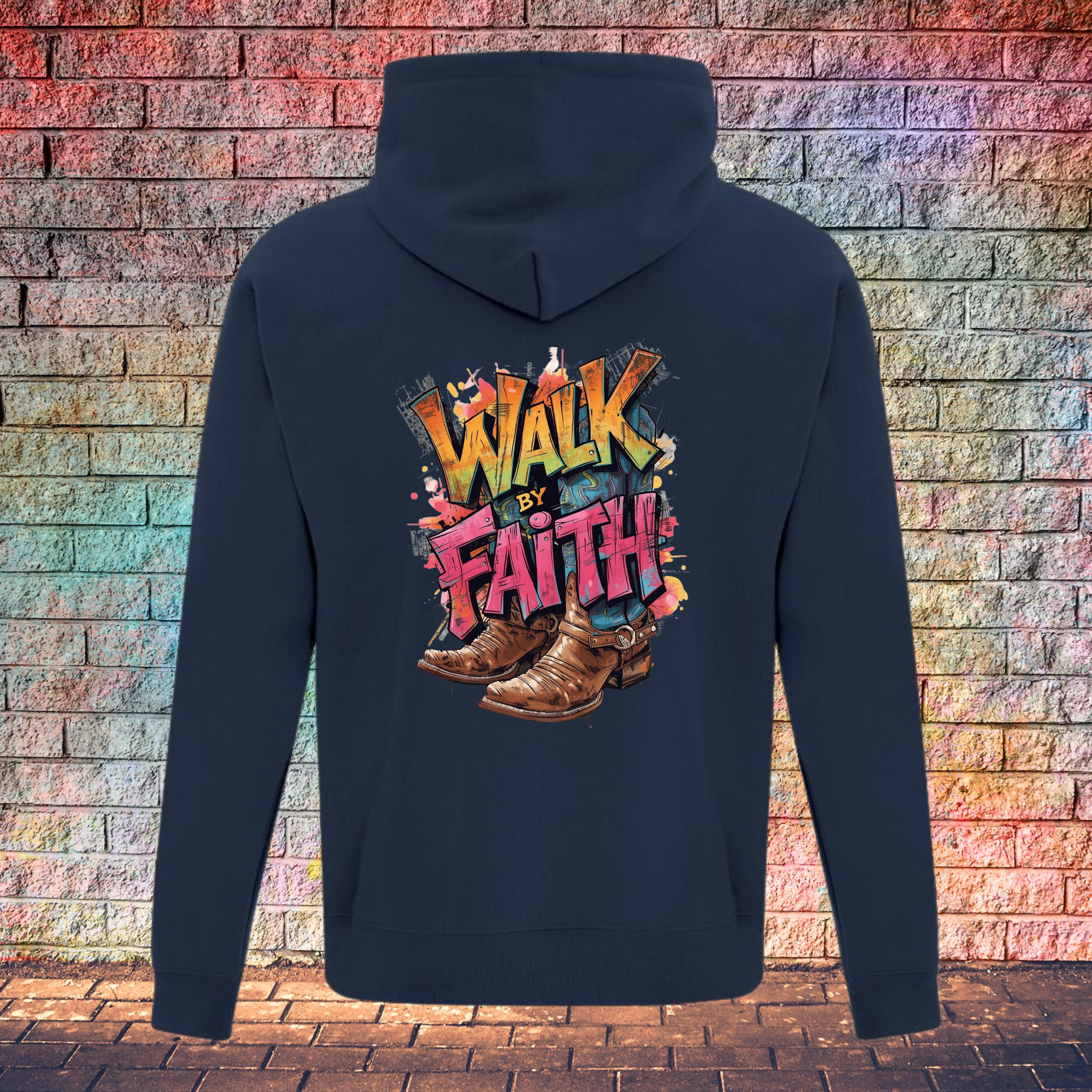 Walk By Faith / Two Boots - Youth Hoodie
