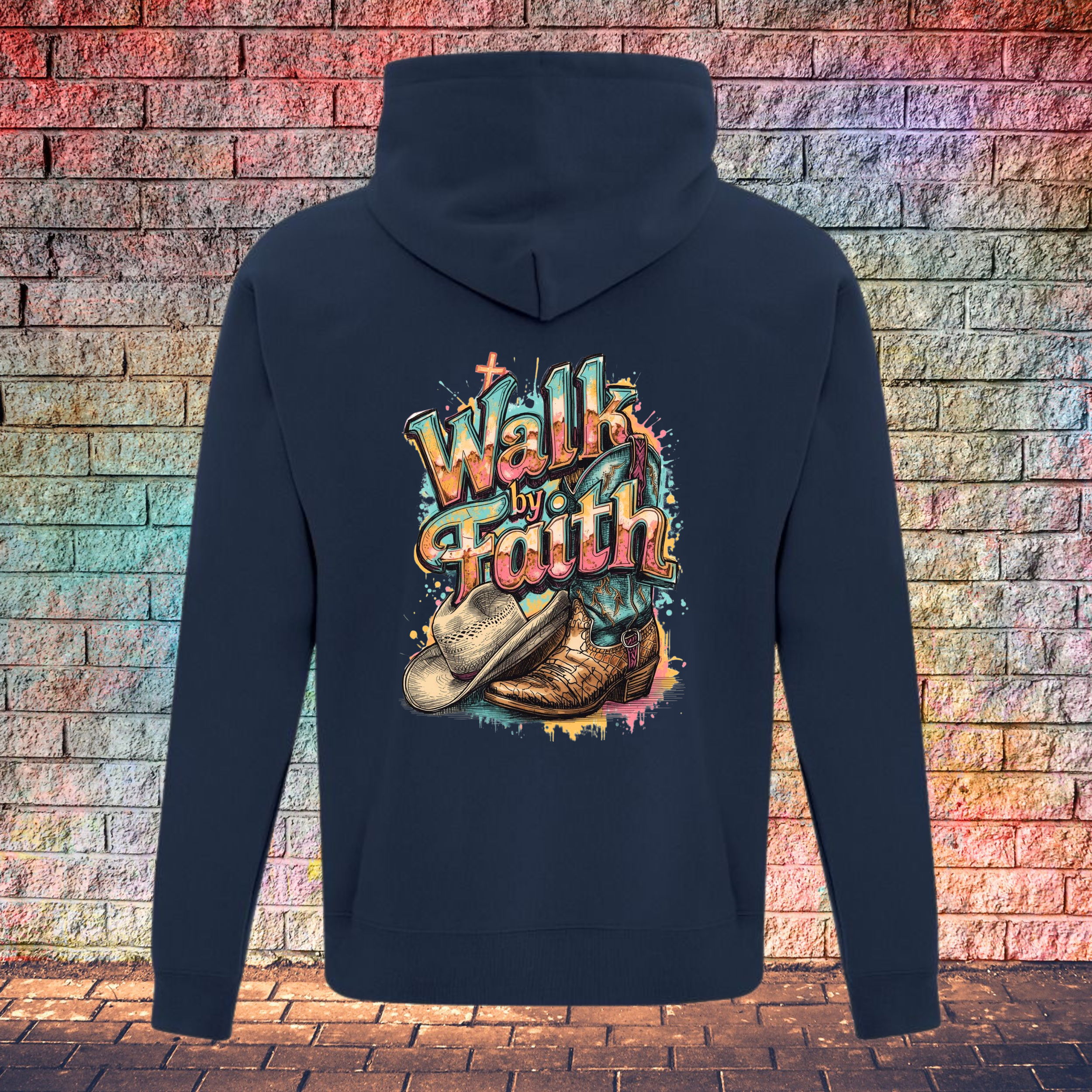 Walk By Faith / Boot and Hat - Youth Hoodie