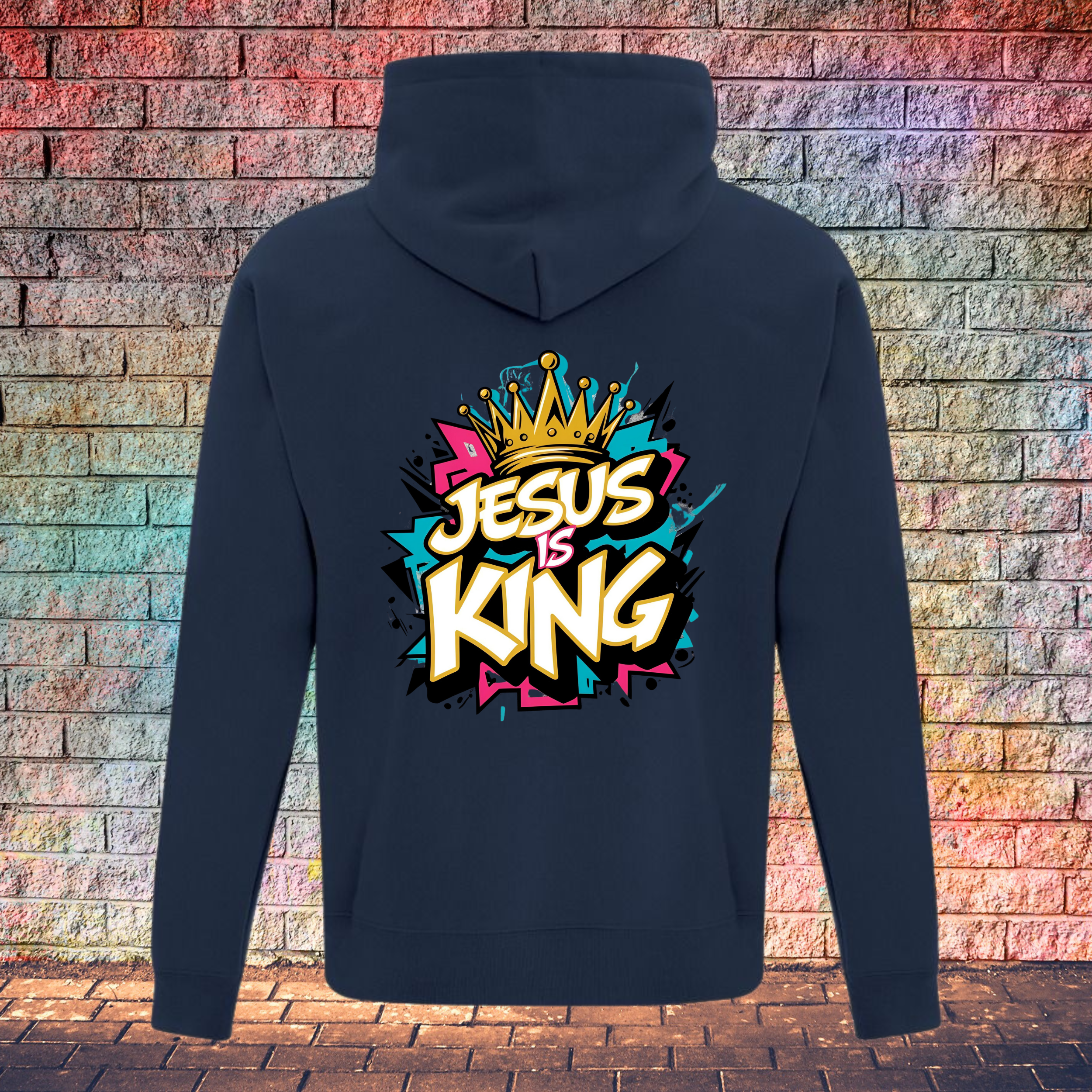 Jesus Is King Colour Burst - Youth Hoodie