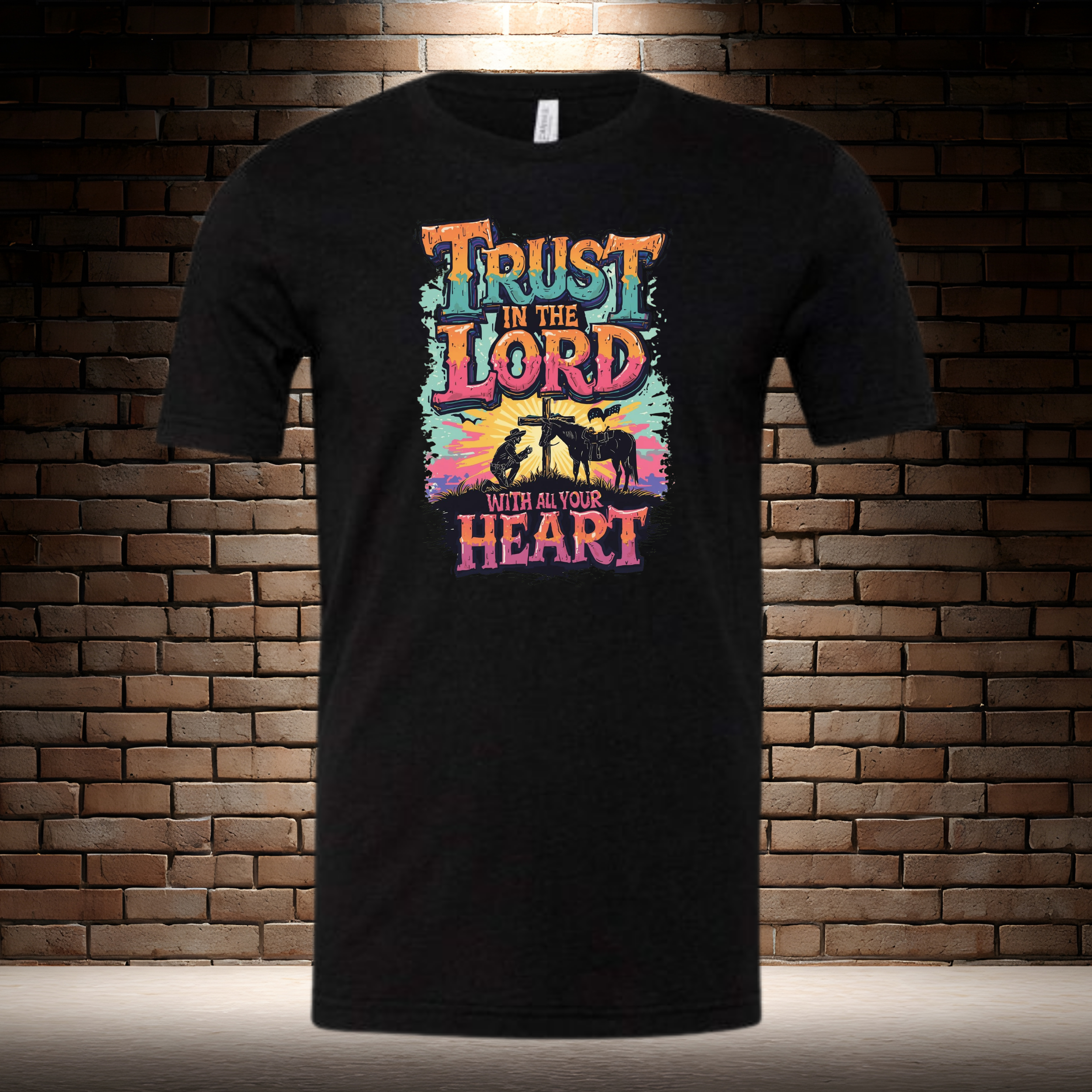 Trust In The Lord With All Your Heart - Orange/Turquoise