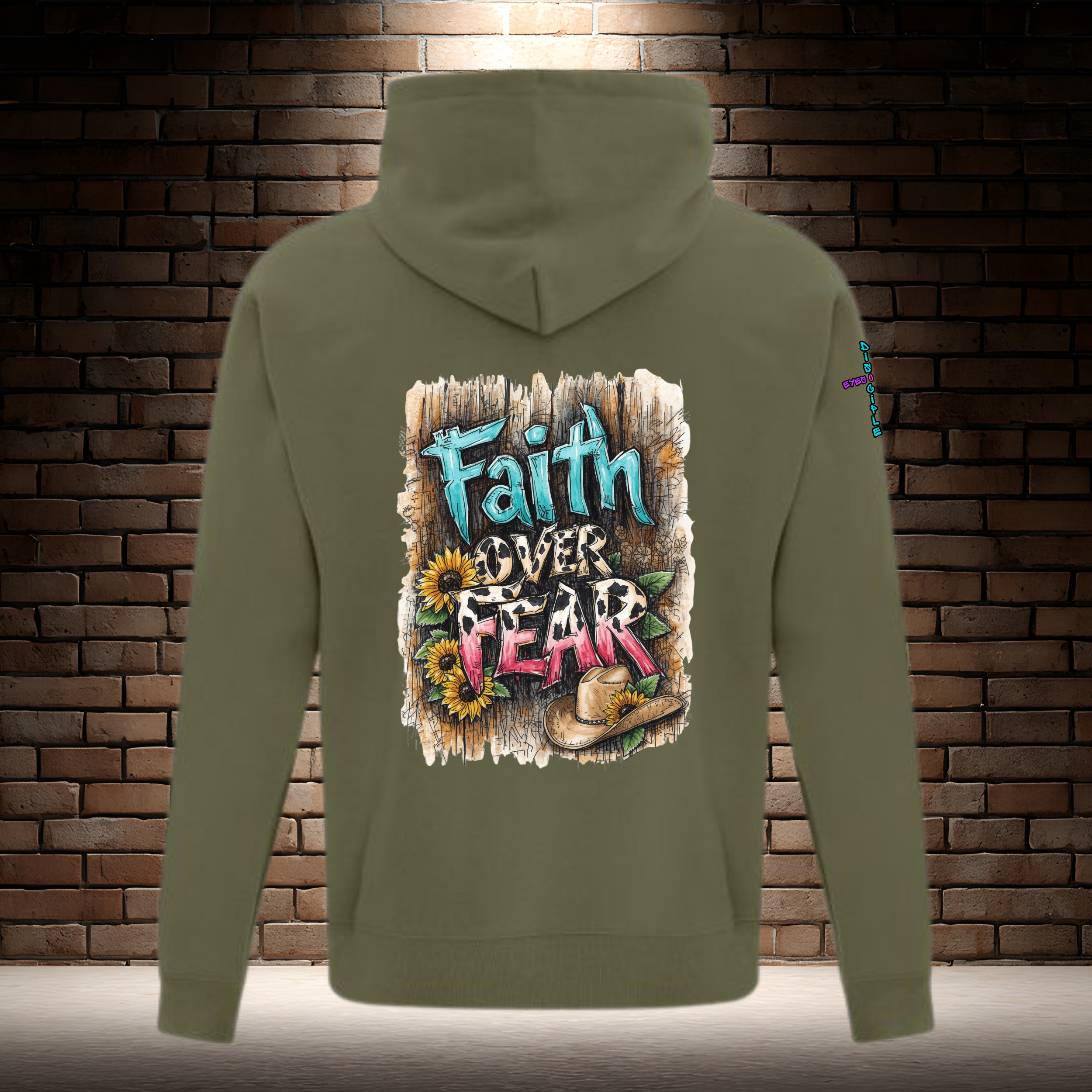 Faith Over Fear - Barn Wood Background