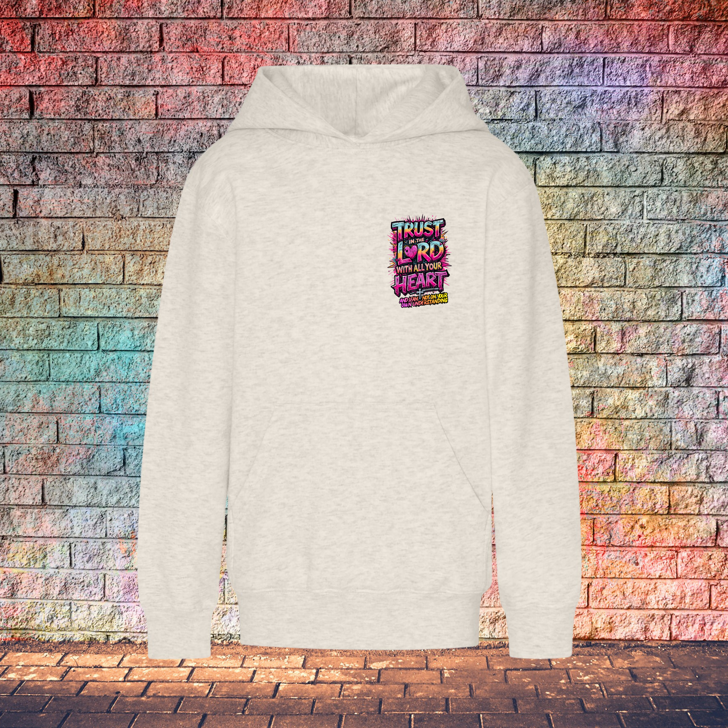 Trust In The Lord With All Your Heart And Lean Not On Your Own Understanding - Youth Hoodie