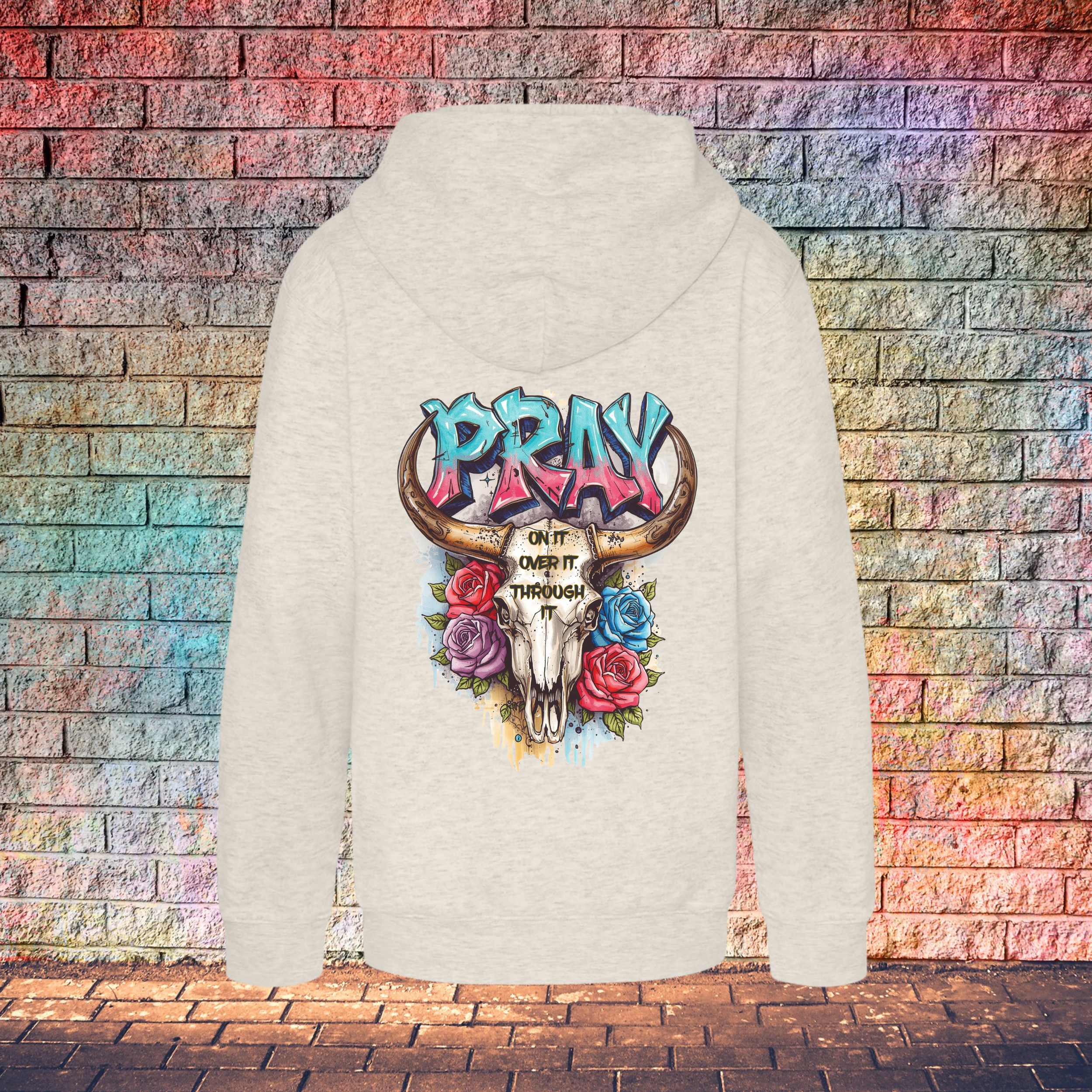 Pray On It Over It Through It - Youth Hoodie