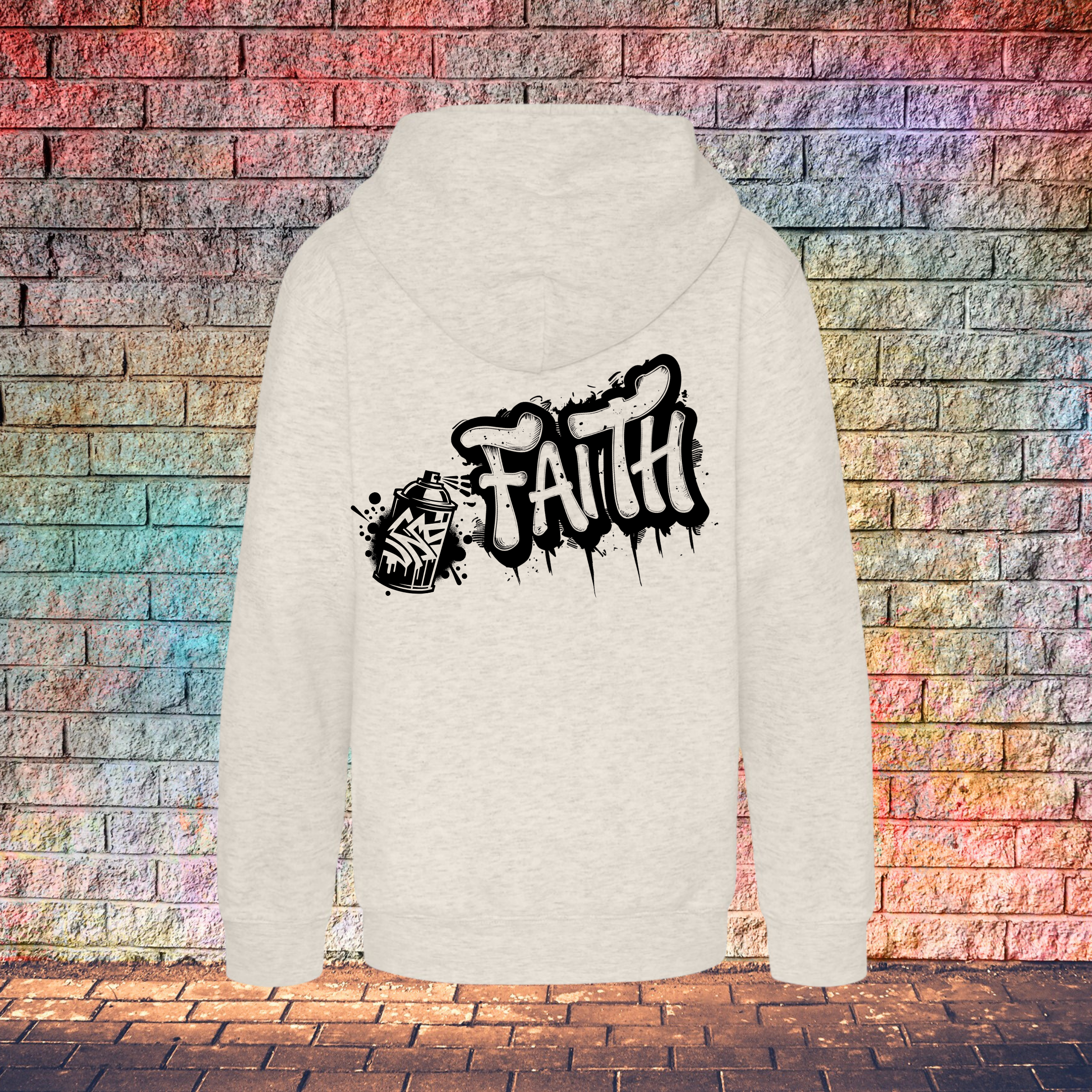Faith Graffiti Spray - Youth Hoodie