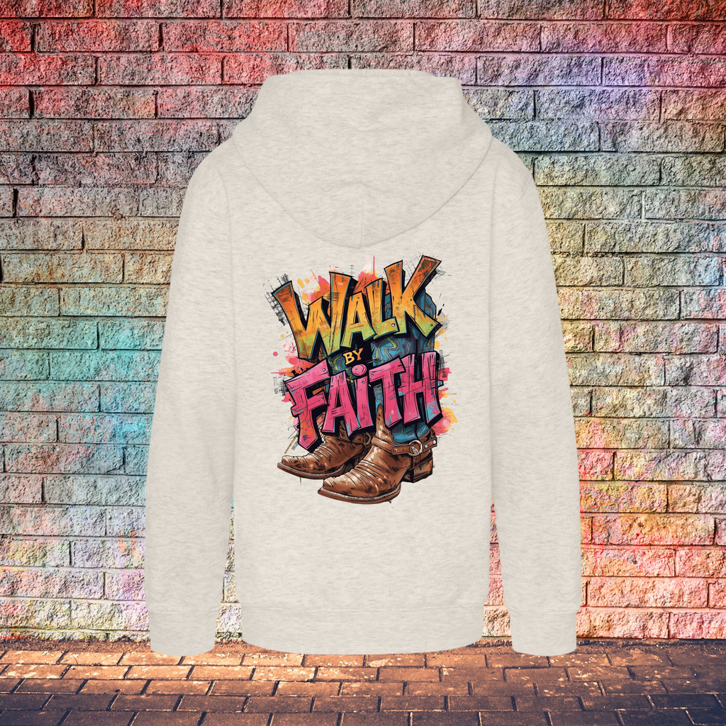 Walk By Faith / Two Boots - Youth Hoodie