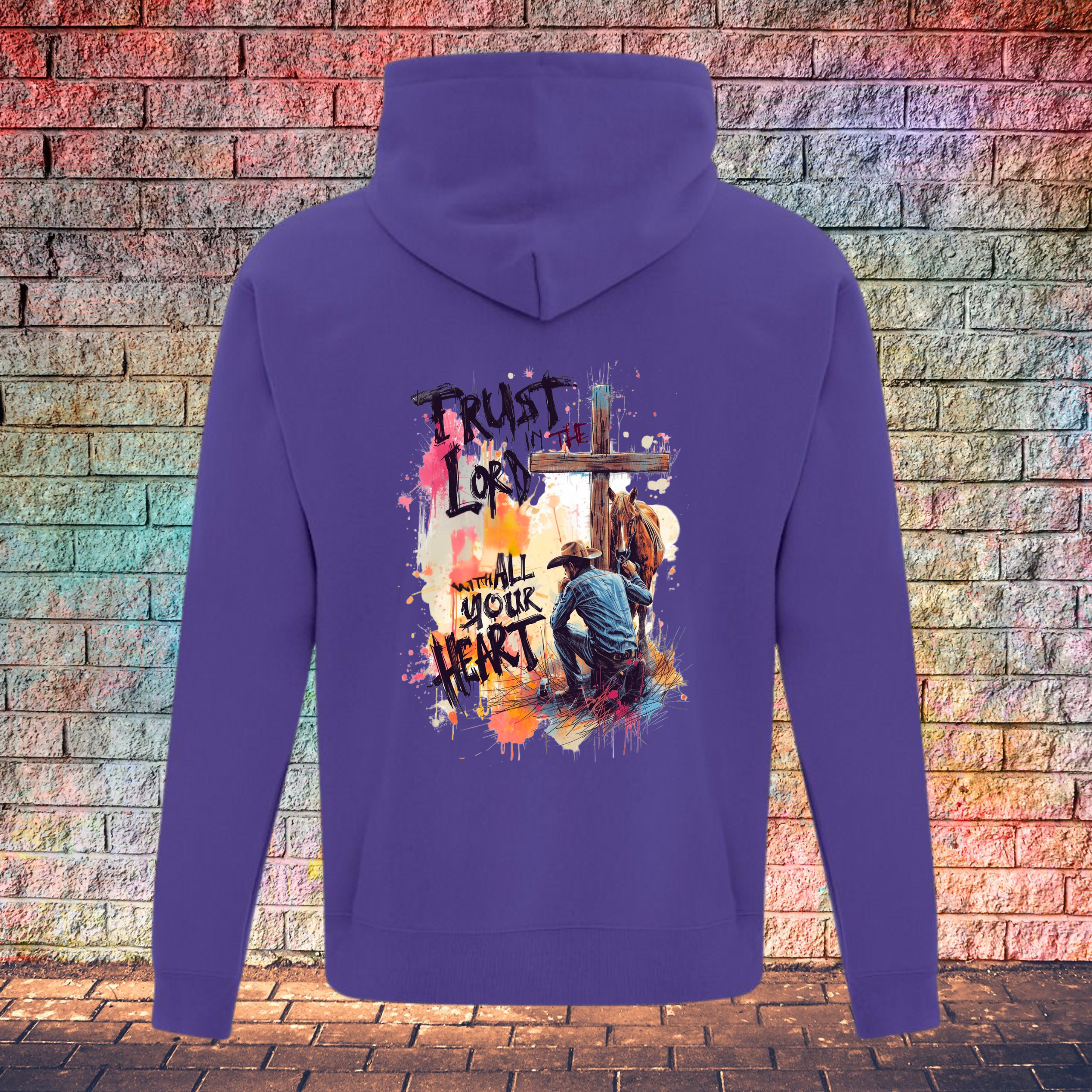 Trust In The Lord With All Your Heart / String Letters - Youth Hoodie
