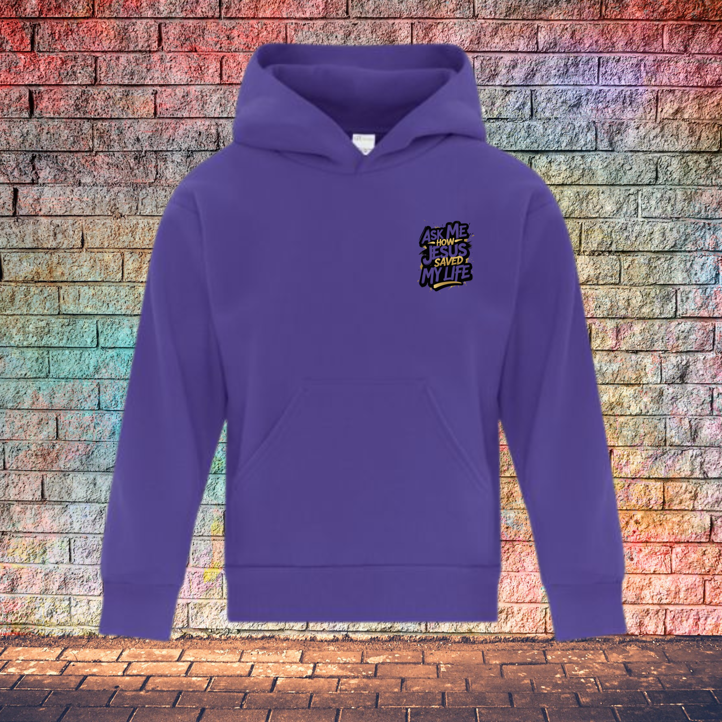 Ask Me How Jesus Saved My Life - Youth Hoodie
