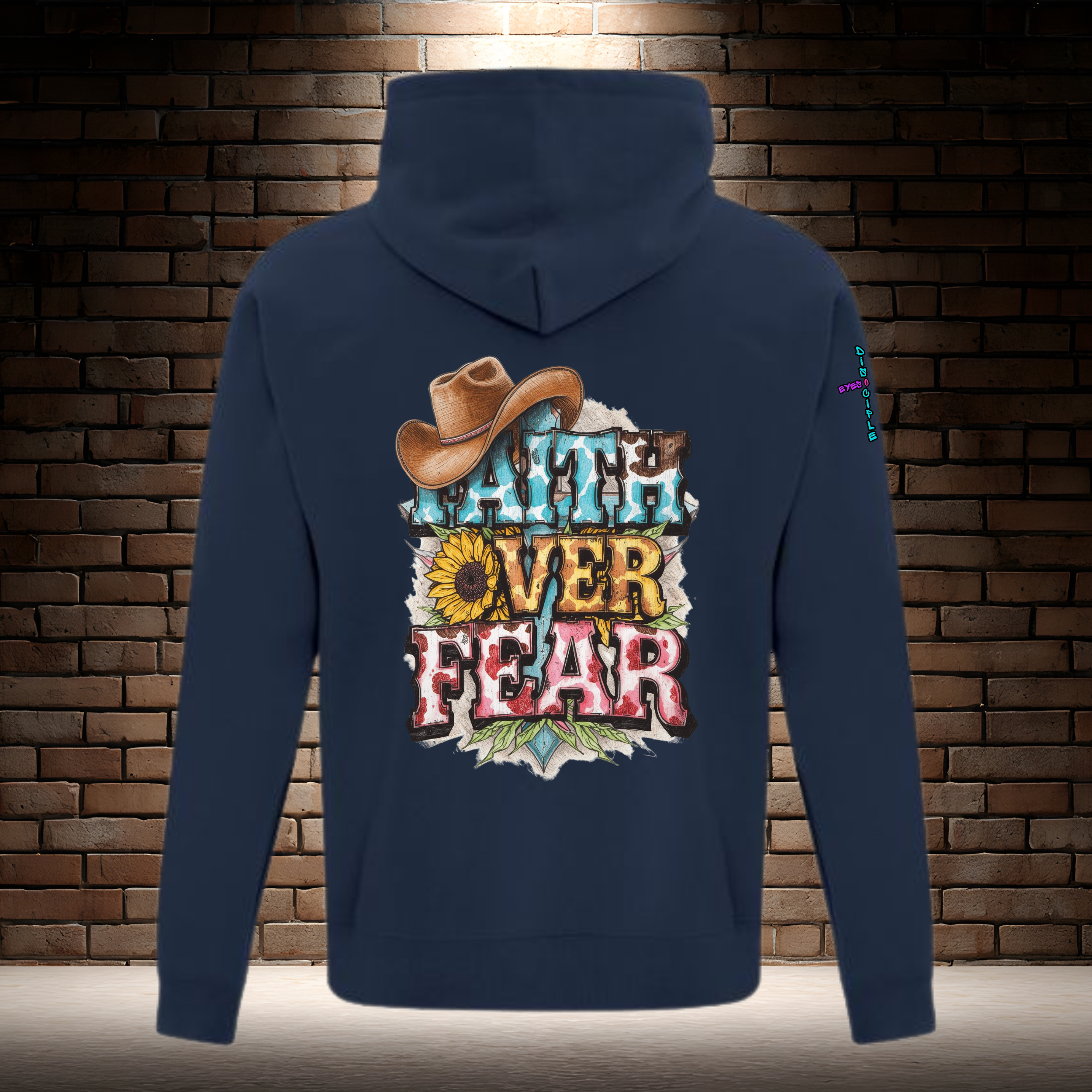 Faith Over Fear - Cowboy Hat Top Left