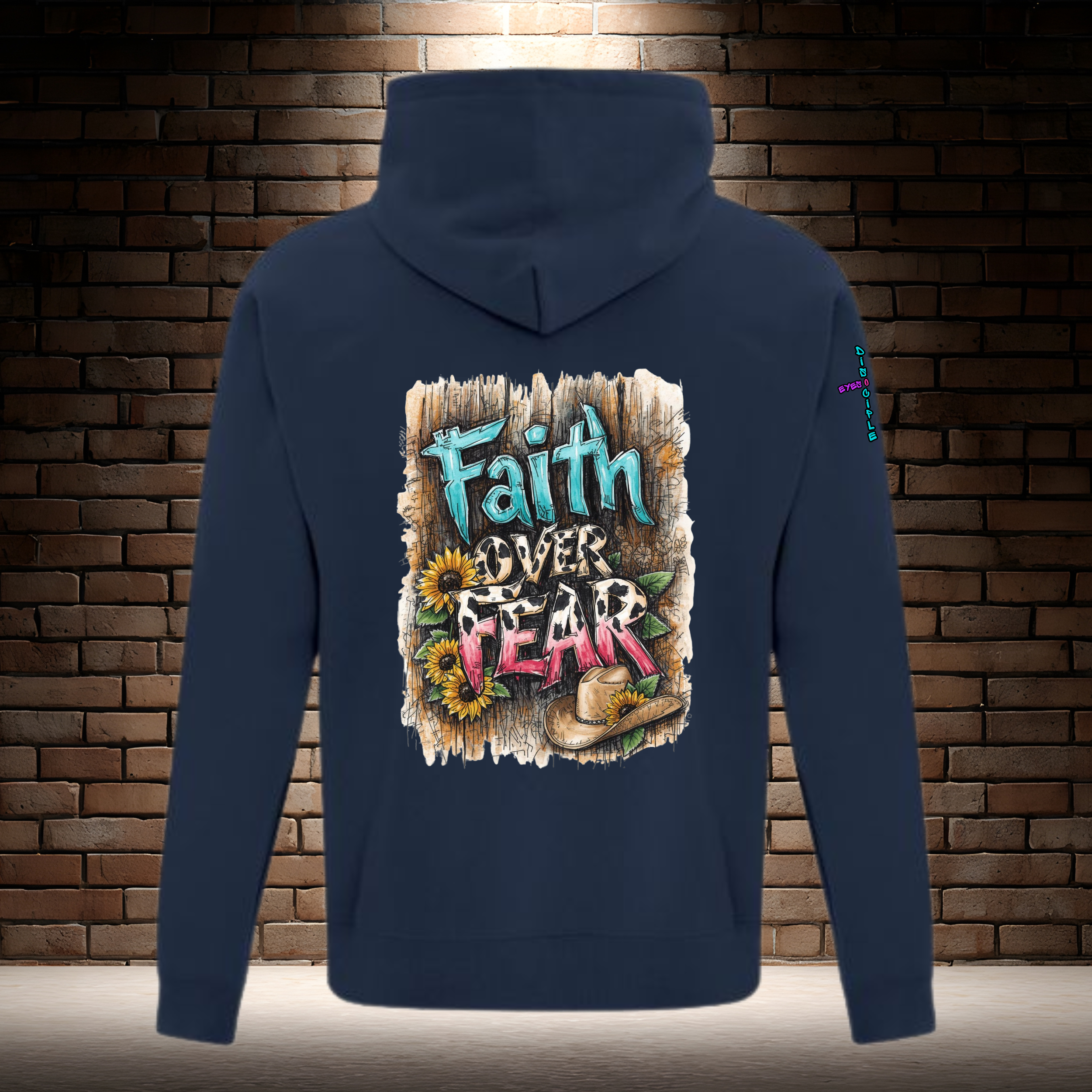 Faith Over Fear - Barn Wood Background