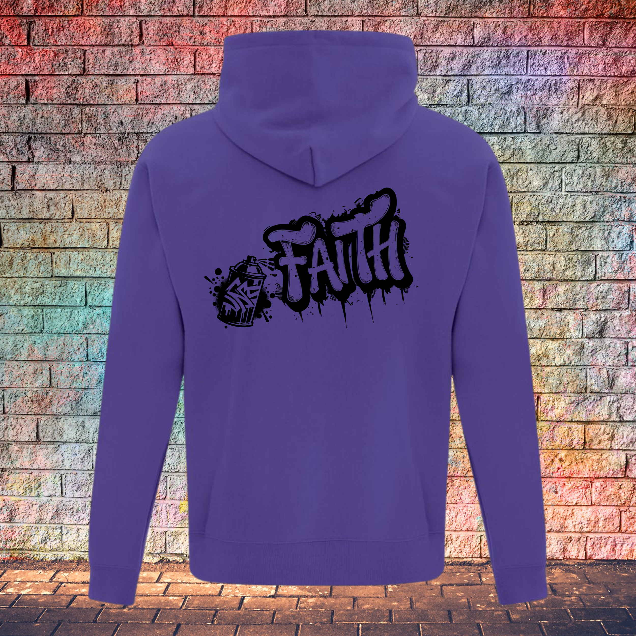 Faith Graffiti Spray - Youth Hoodie