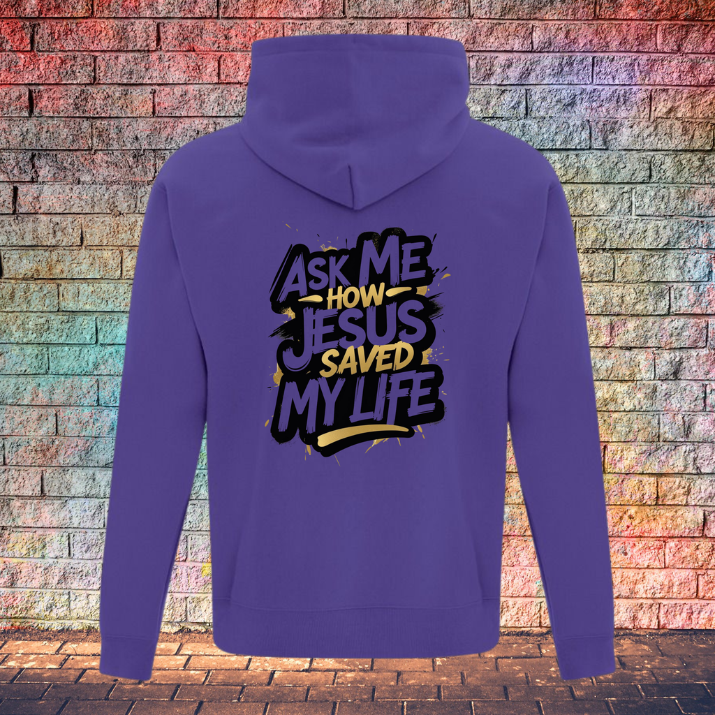 Ask Me How Jesus Saved My Life - Youth Hoodie