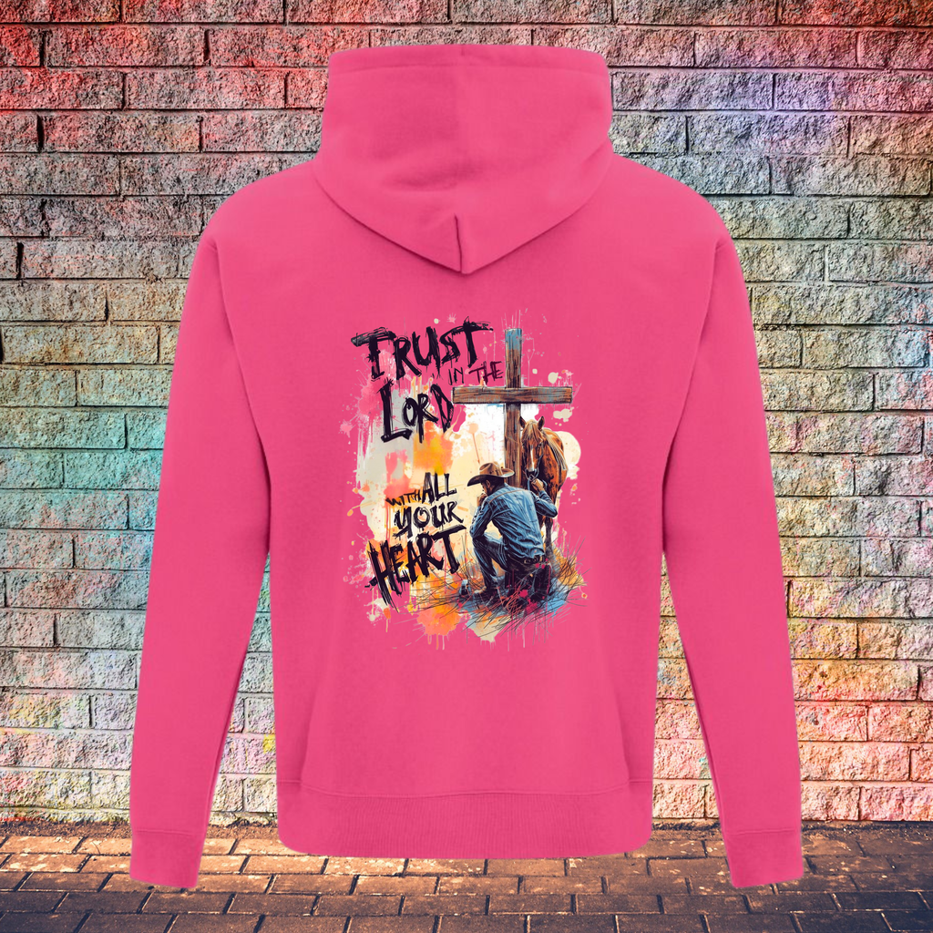 Trust In The Lord With All Your Heart / String Letters - Youth Hoodie