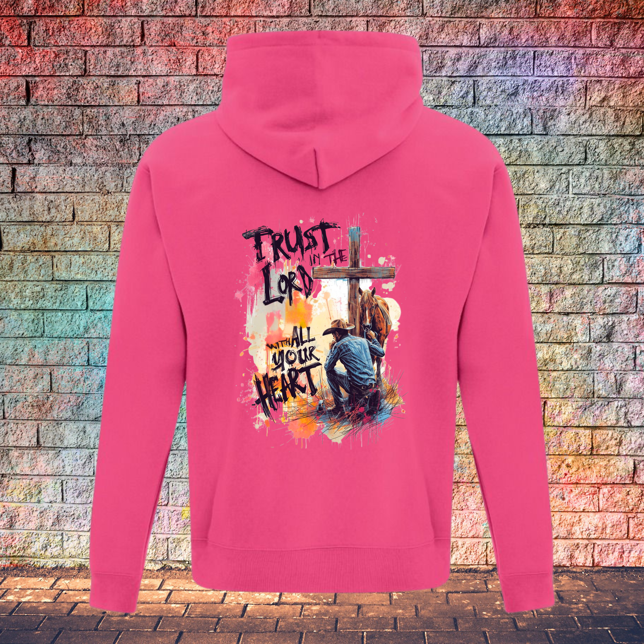 Trust In The Lord With All Your Heart / String Letters - Youth Hoodie
