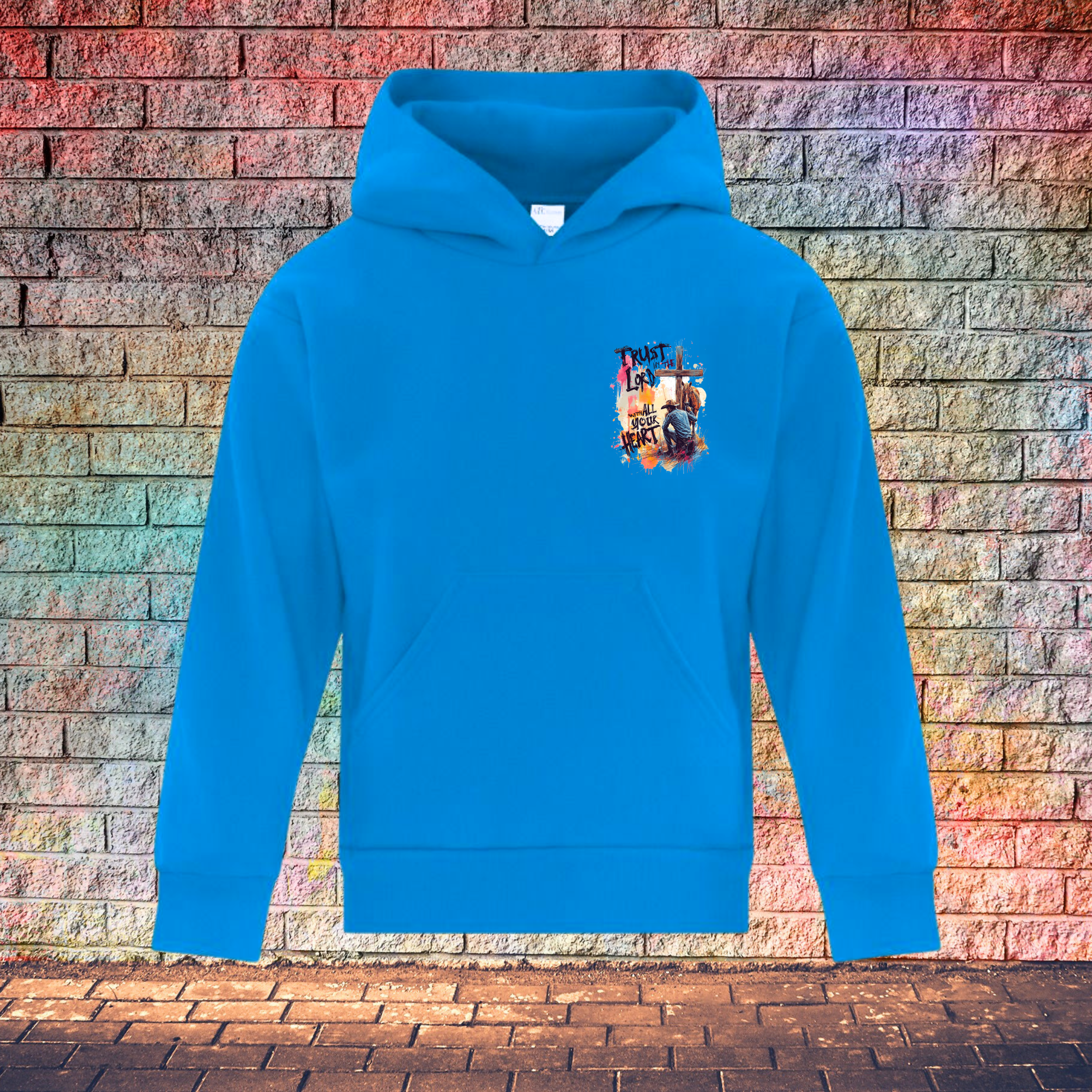 Trust In The Lord With All Your Heart / String Letters - Youth Hoodie