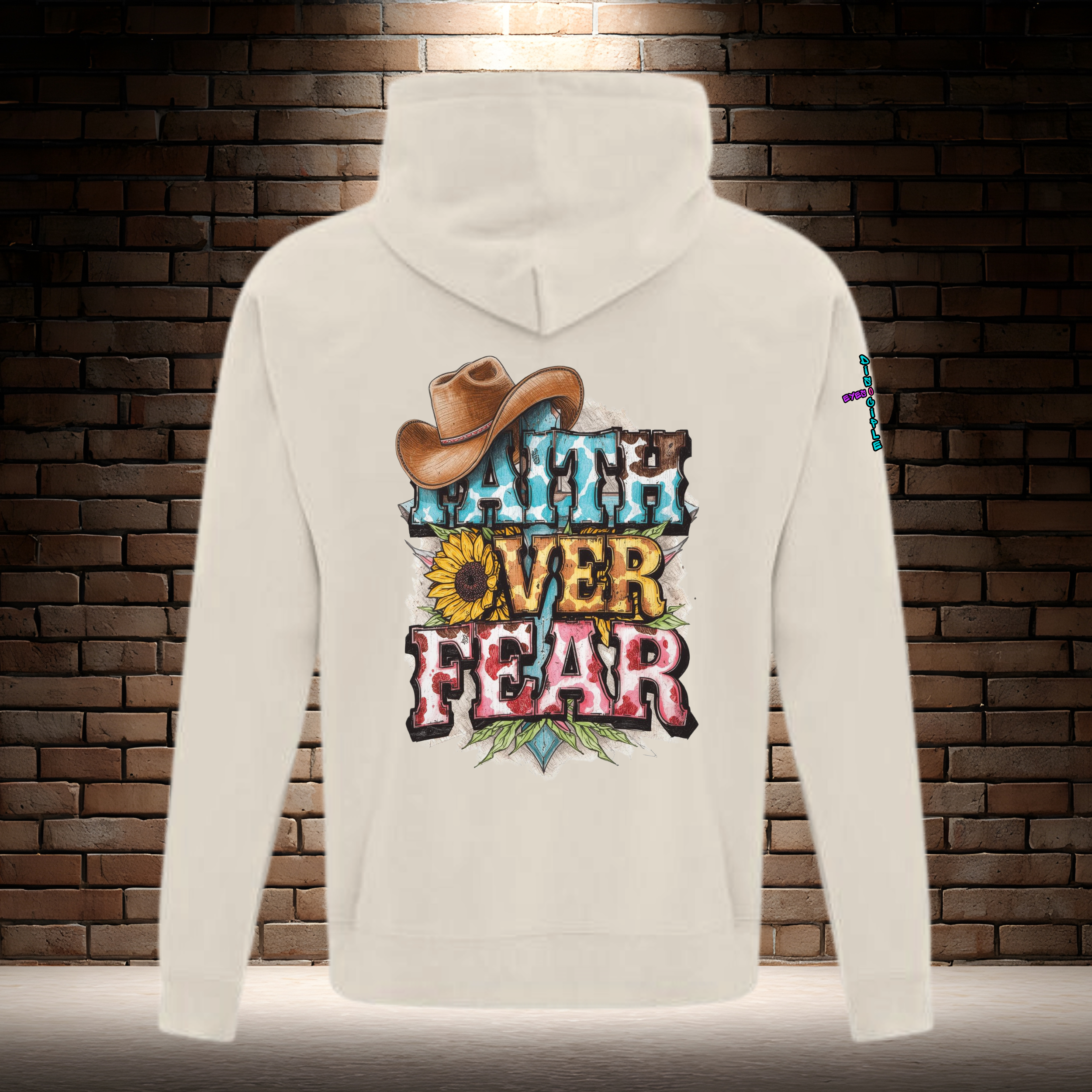 Faith Over Fear - Cowboy Hat Top Left