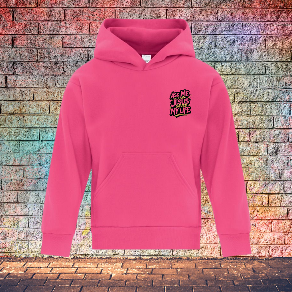 Ask Me How Jesus Saved My Life - Youth Hoodie